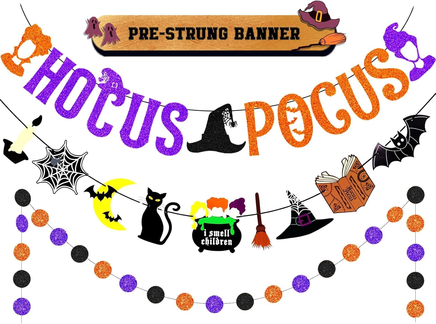Premium 30pcs Hocus Pocus Halloween Decorations Set