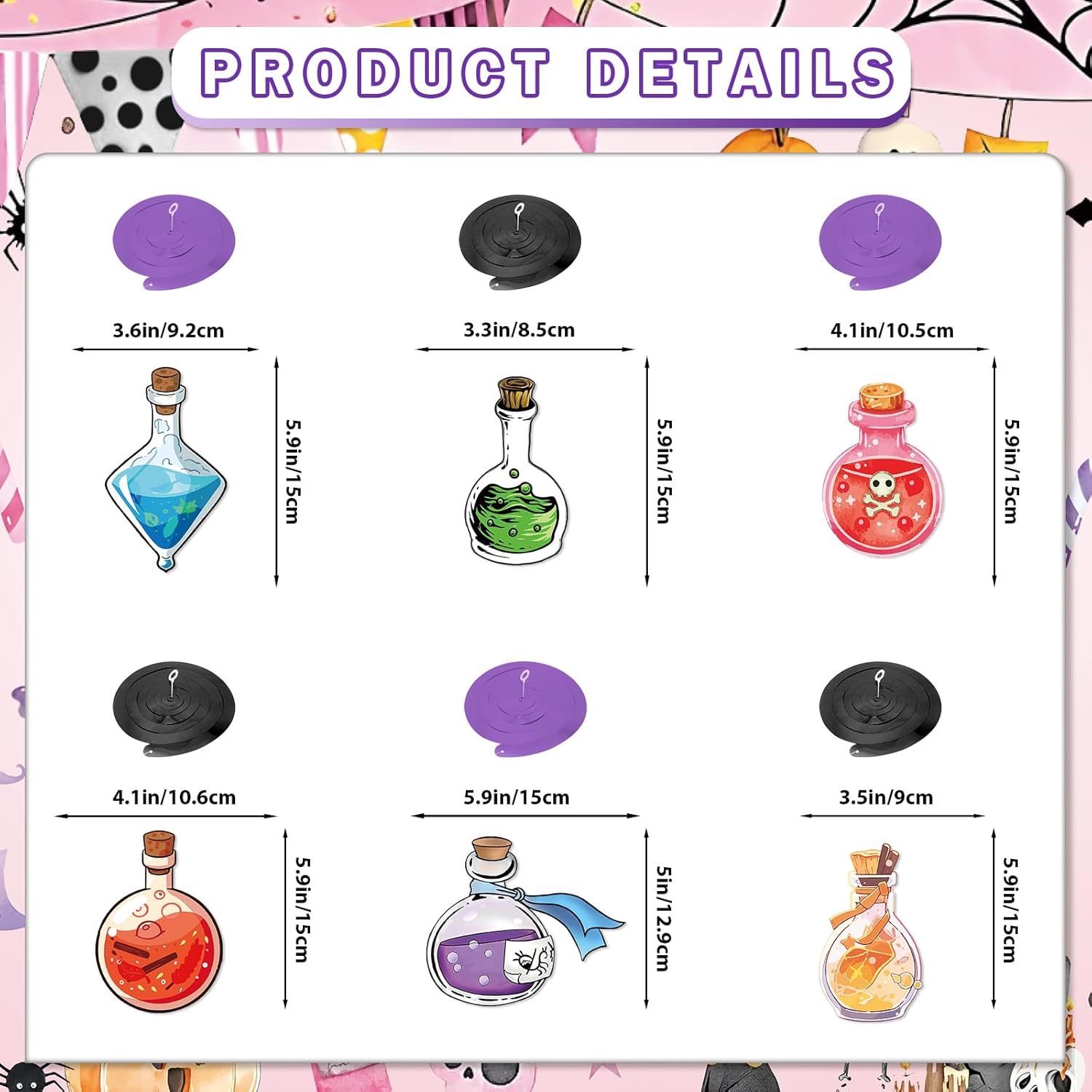 Potions Bar Banner Glitter Halloween Decorations