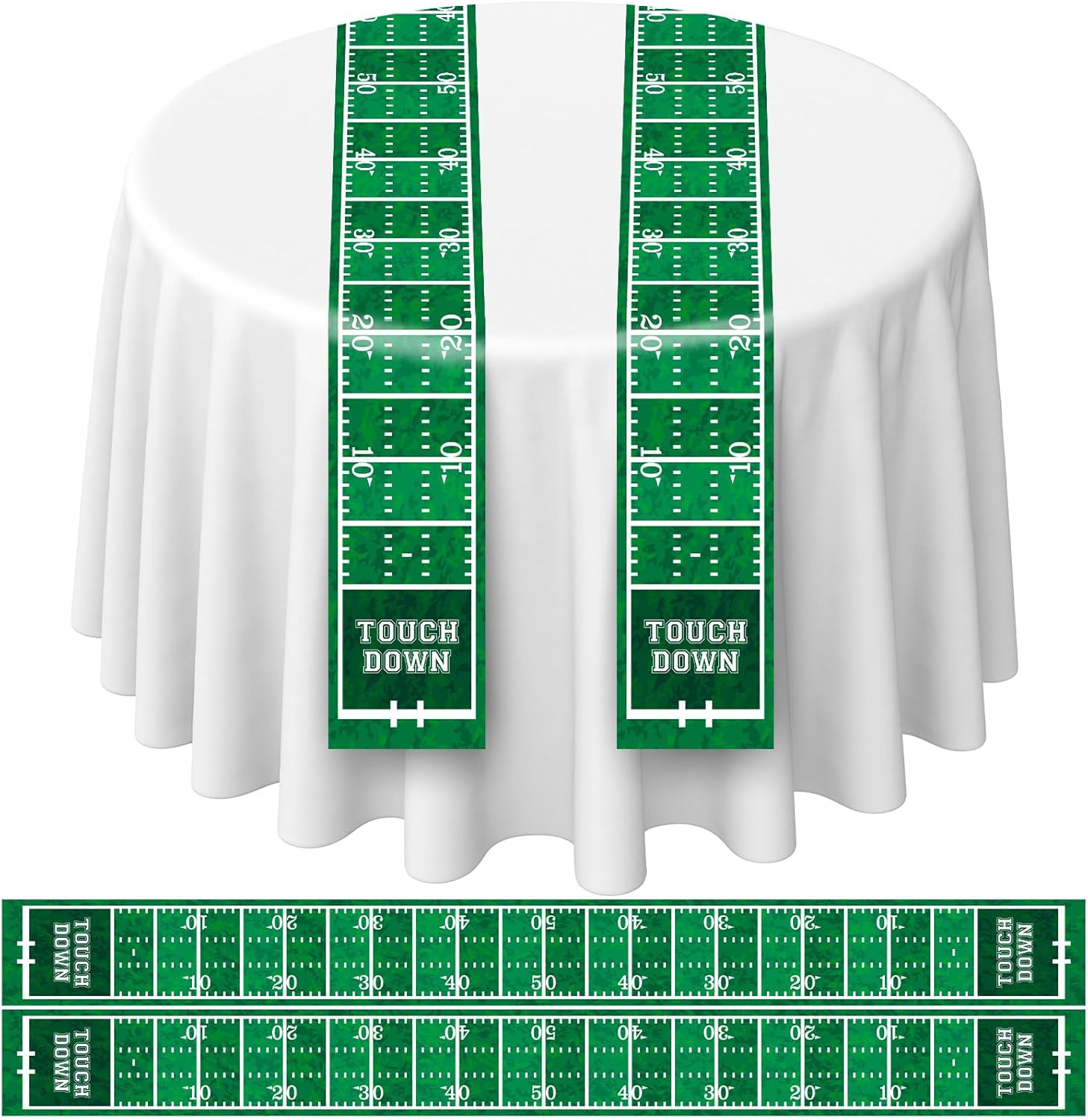 6 Pcs Football Themed Table Runner Set