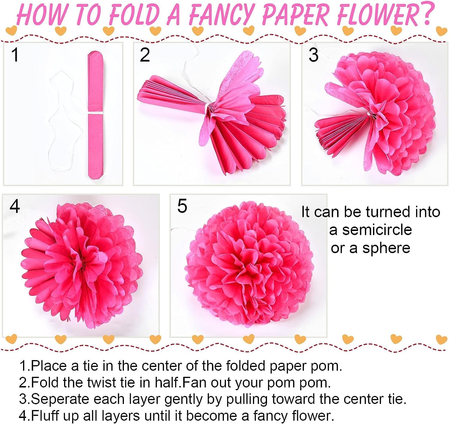 Hot Pink and Gold Birthday Decorations Set