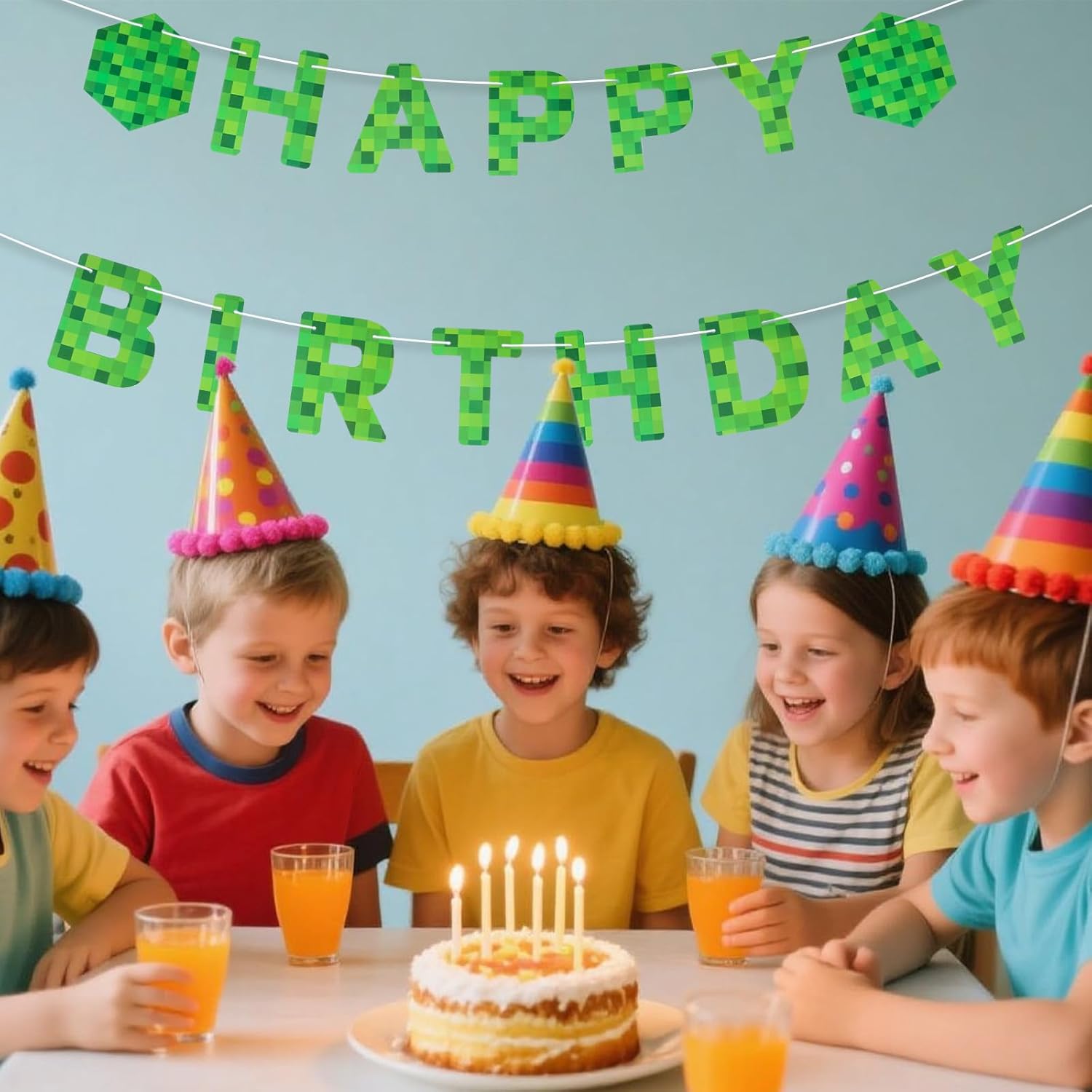 Miner Theme Birthday Banner Decorations Set
