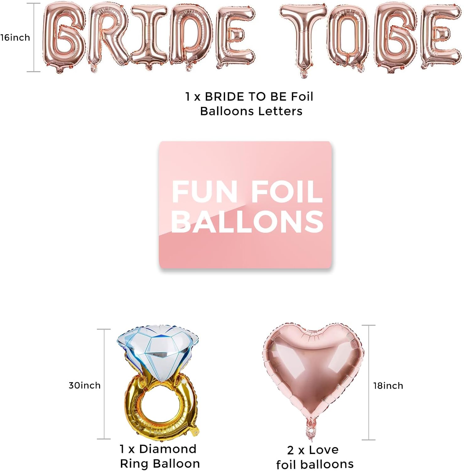 Bachelorette Party Decor Kit - Bride Balloons Sash Set