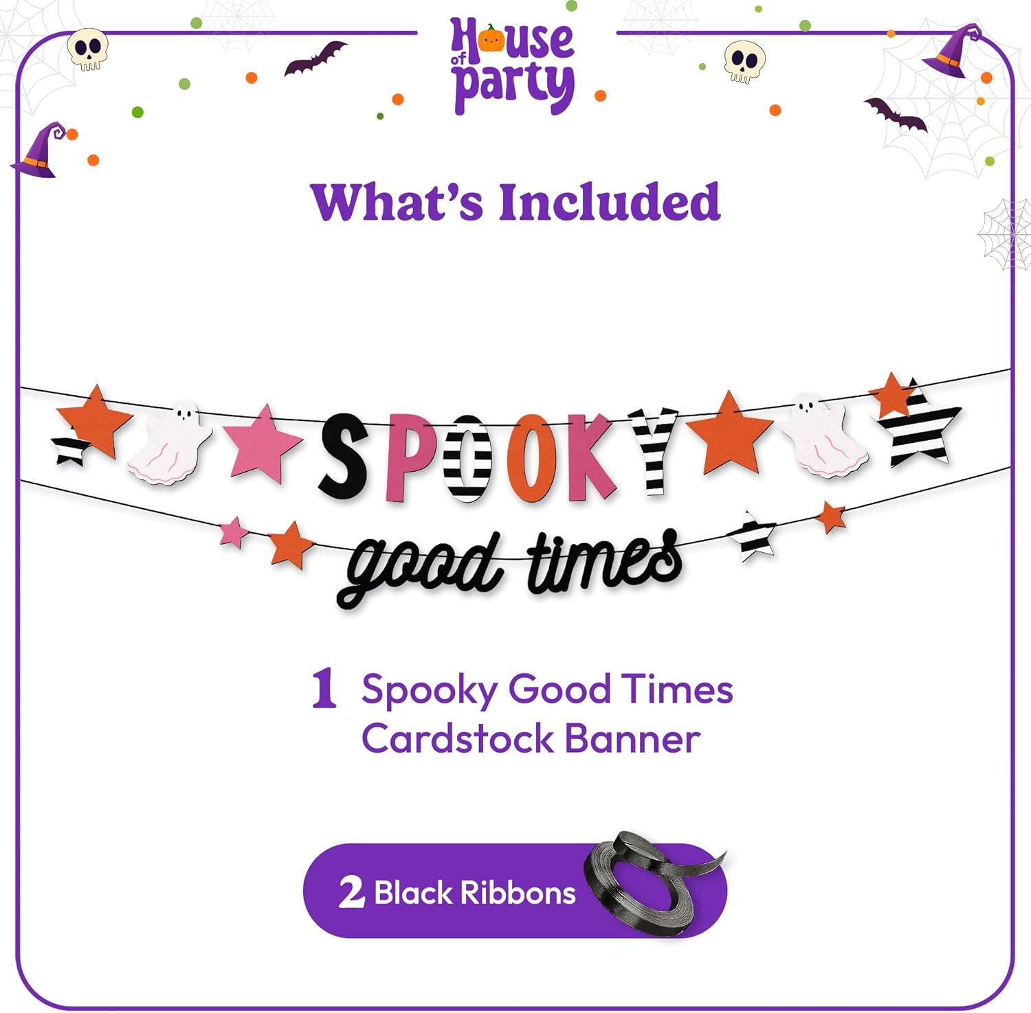HOUSE OF PARTY Spooky Banner 41 Inches Pre Strung