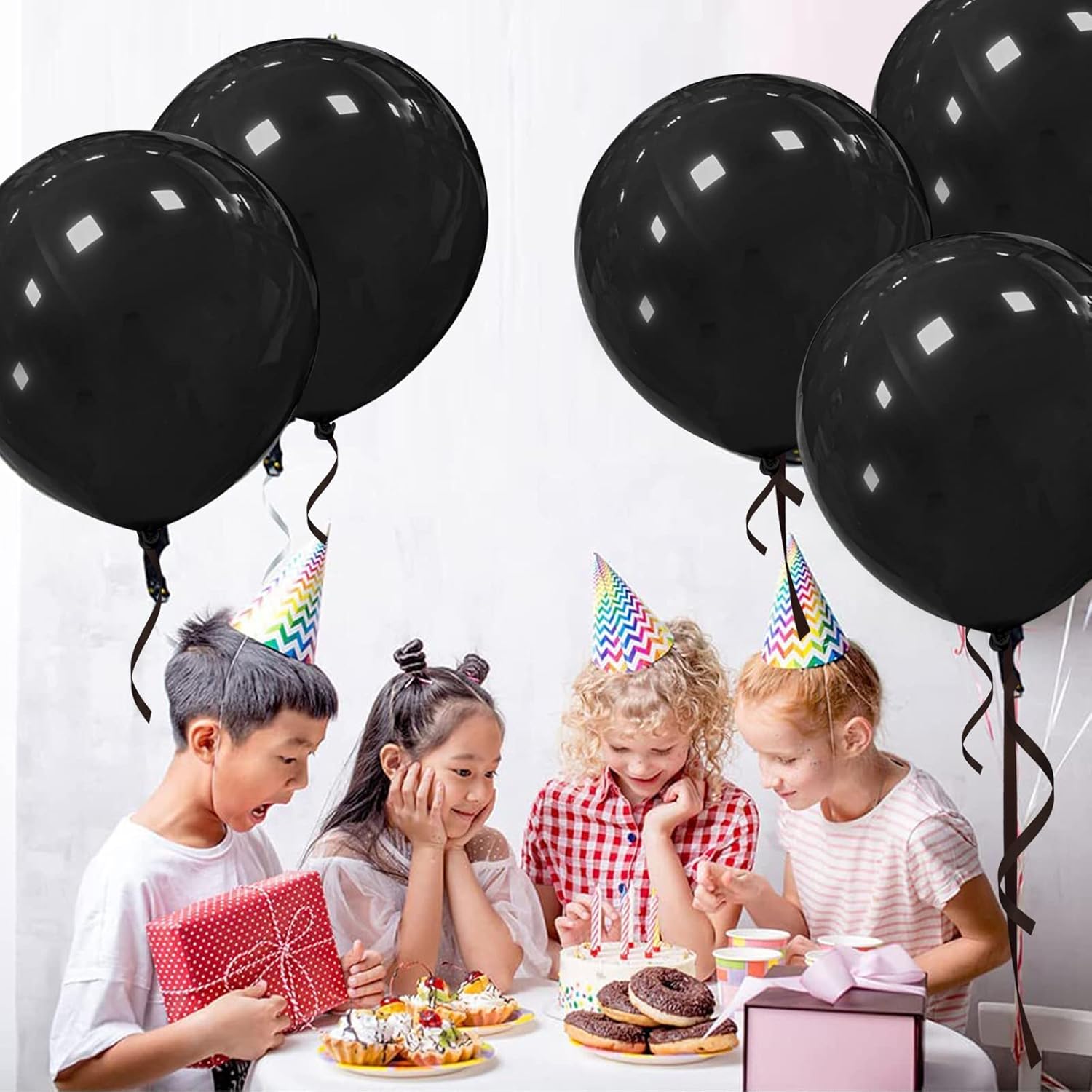 18 Inch Black Balloons 12 Pack for Party Decorations