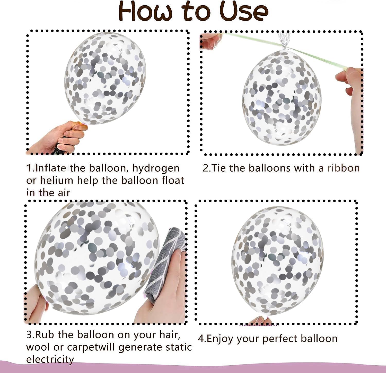 Black and Silver Balloons 60pcs 12 Inch Party Decorations