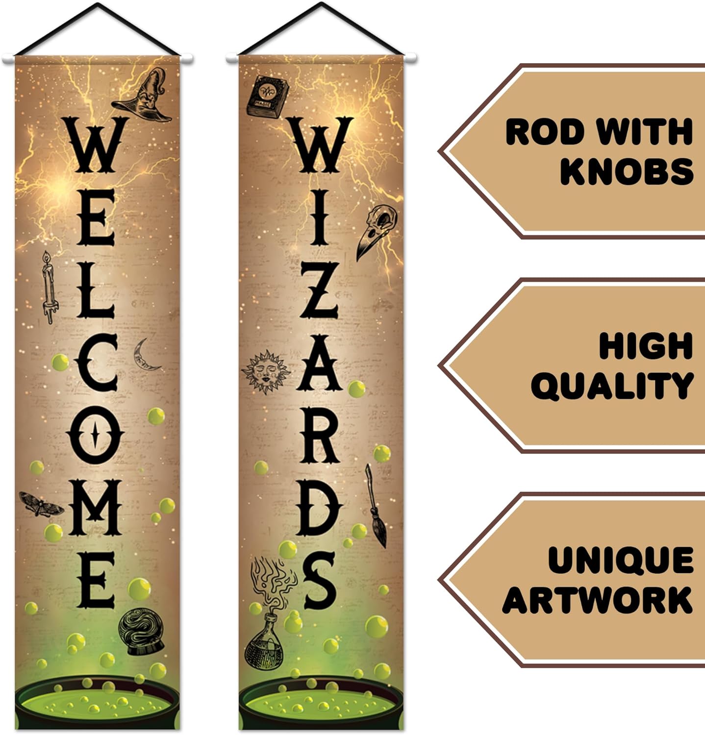 ArtCreativity Welcome Wizards Door Banner 2 Pack
