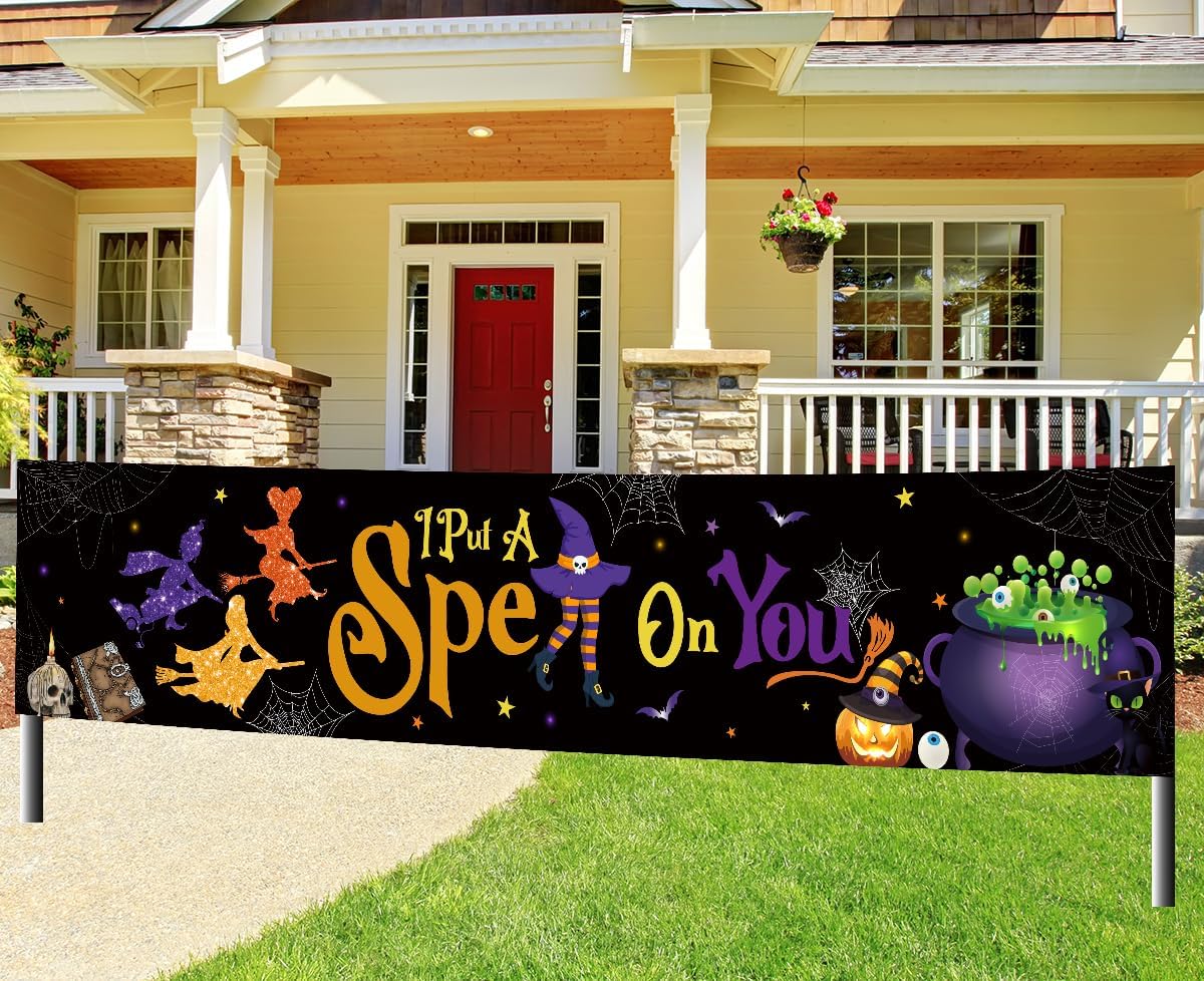 Hocus Witch Halloween Yard Sign Banner 98x2ft