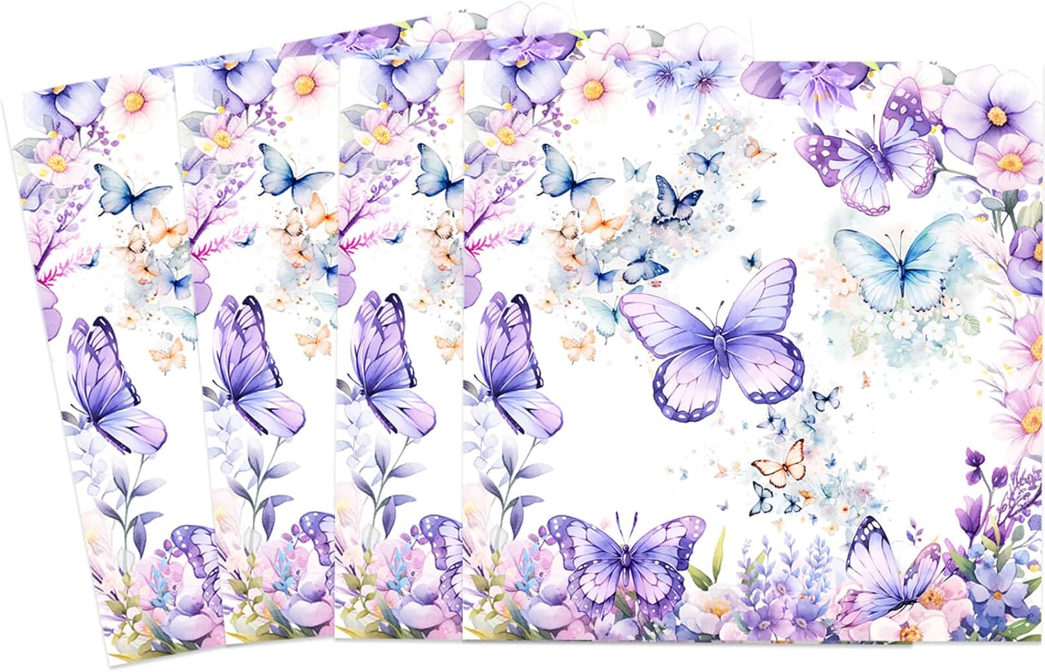 Vetwo Butterfly Birthday Party Paper Napkins 60pcs