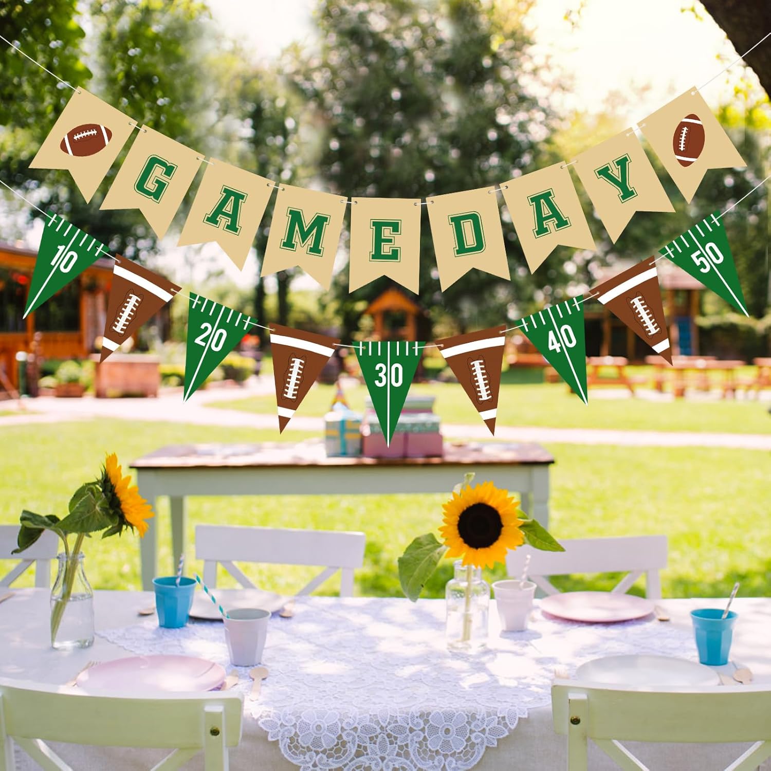 Football Game Day Banner Set for Party Decorations