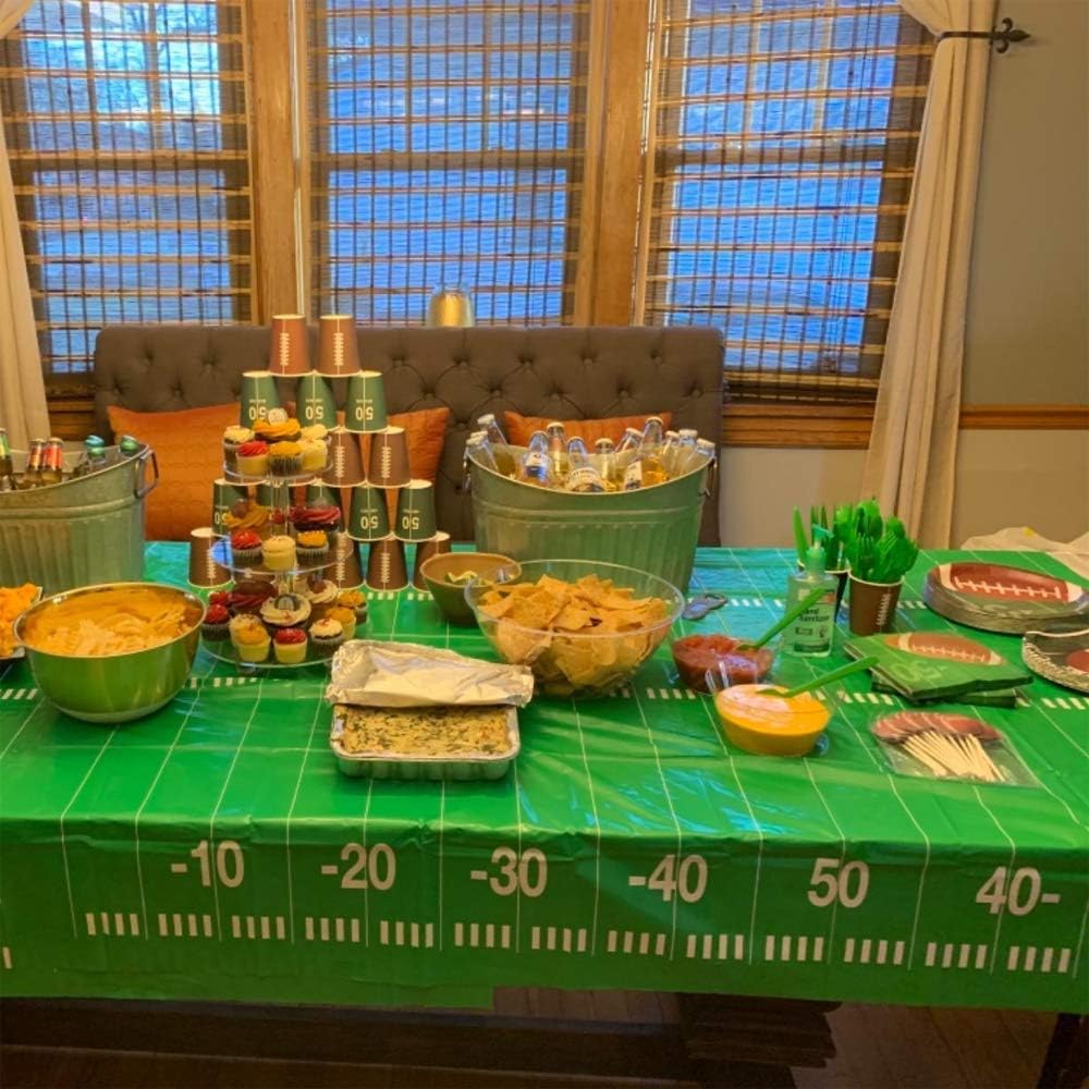 Esjay Football Tablecloth 2 Pack 54x72 for Football Party