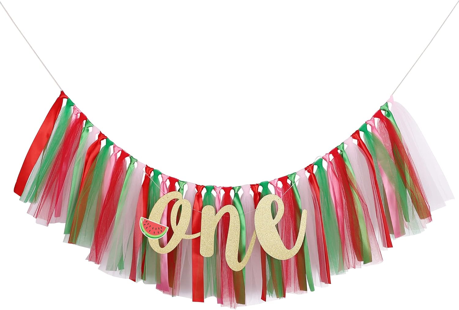 Watermelon Highchair Banner for Baby Party Theme Pull Flag