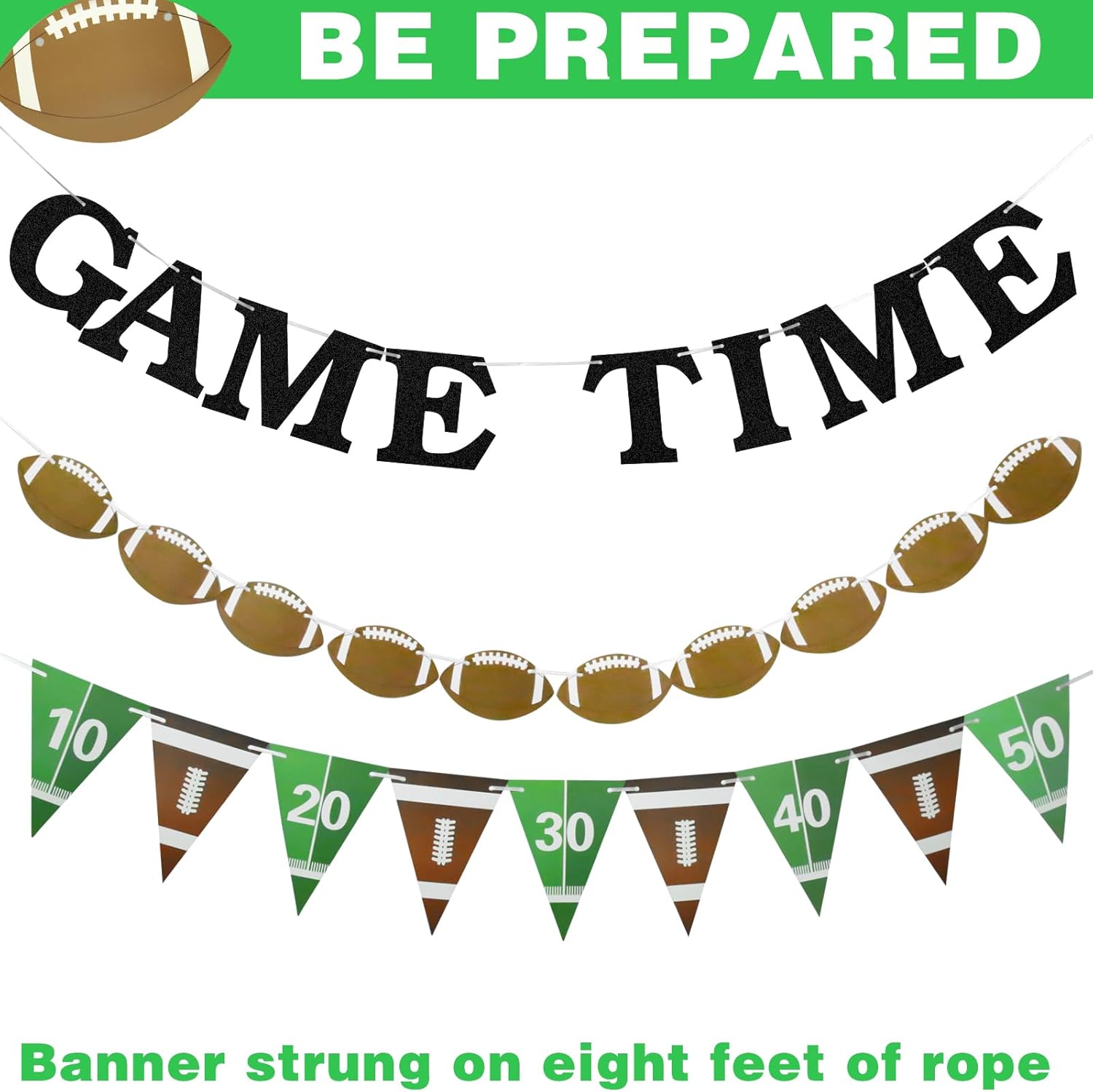 Game Time Football Banner Football Party Decor