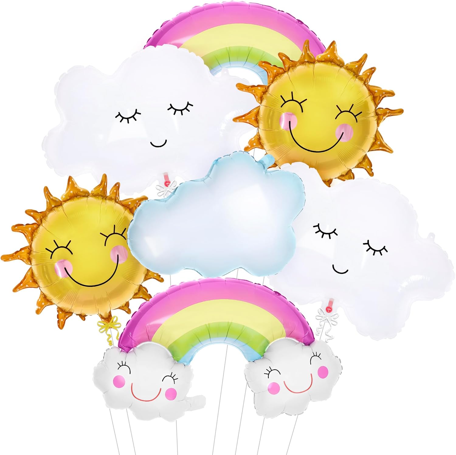 KatchOn Rainbow 31 Inch Balloon Set - Pack of 7