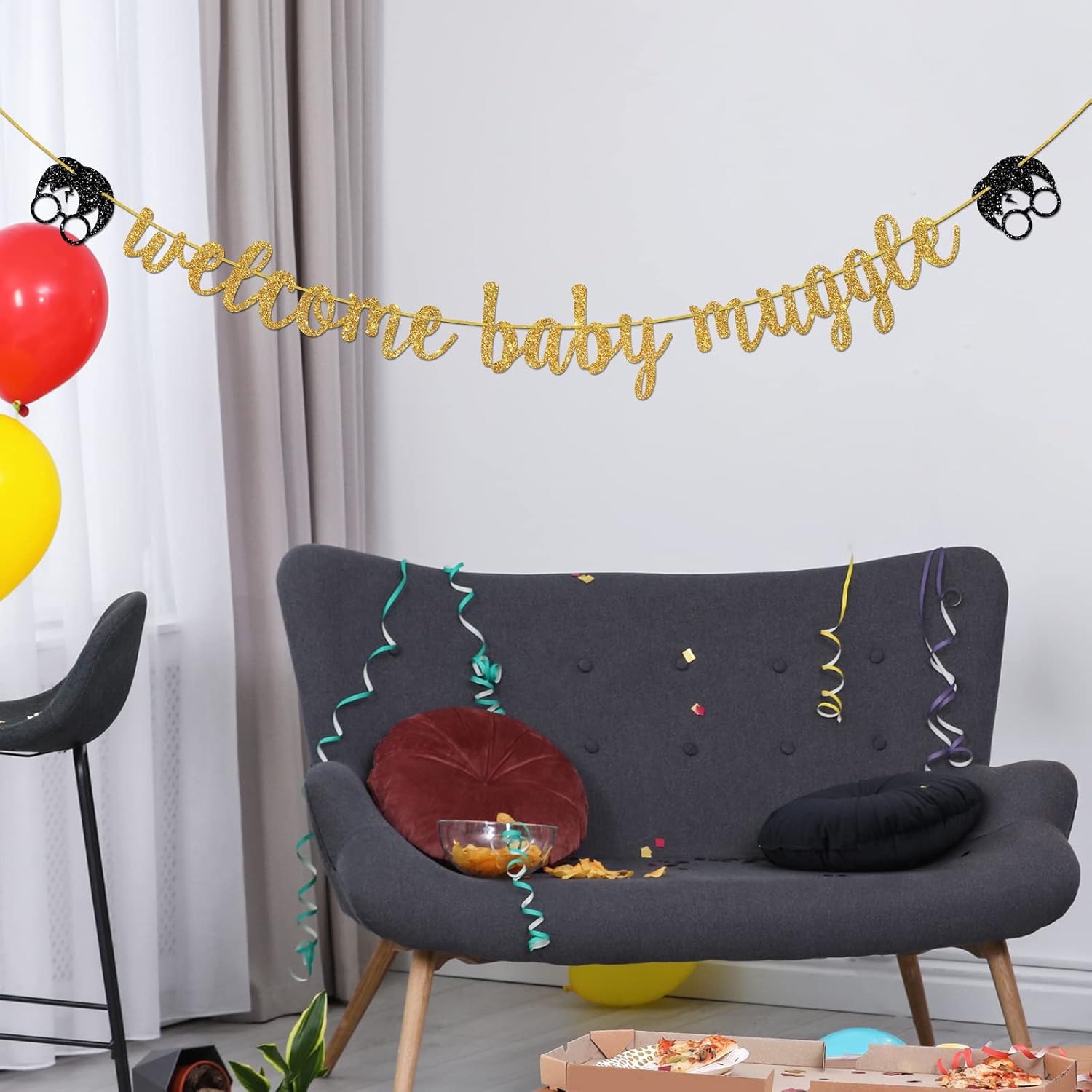 Welcome Baby Muggle Banner for Birthday Party Decorations