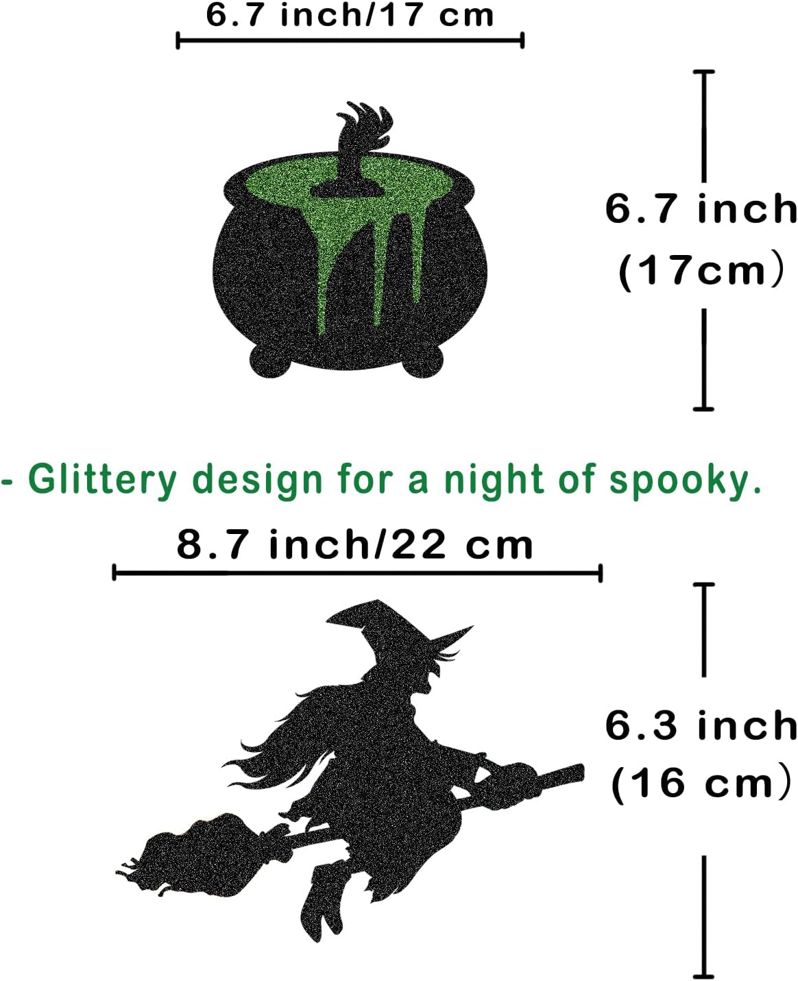 KOKAR Halloween Decorations - Witches Banner Garland with Bats Pumpkin