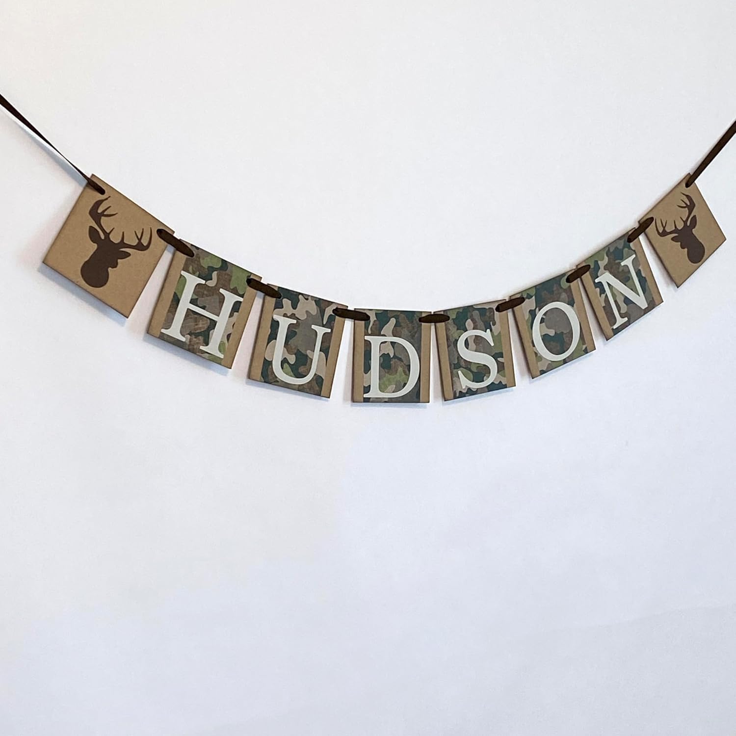 Custom Green Hunting Camp Banner for Birthday or Baby Shower