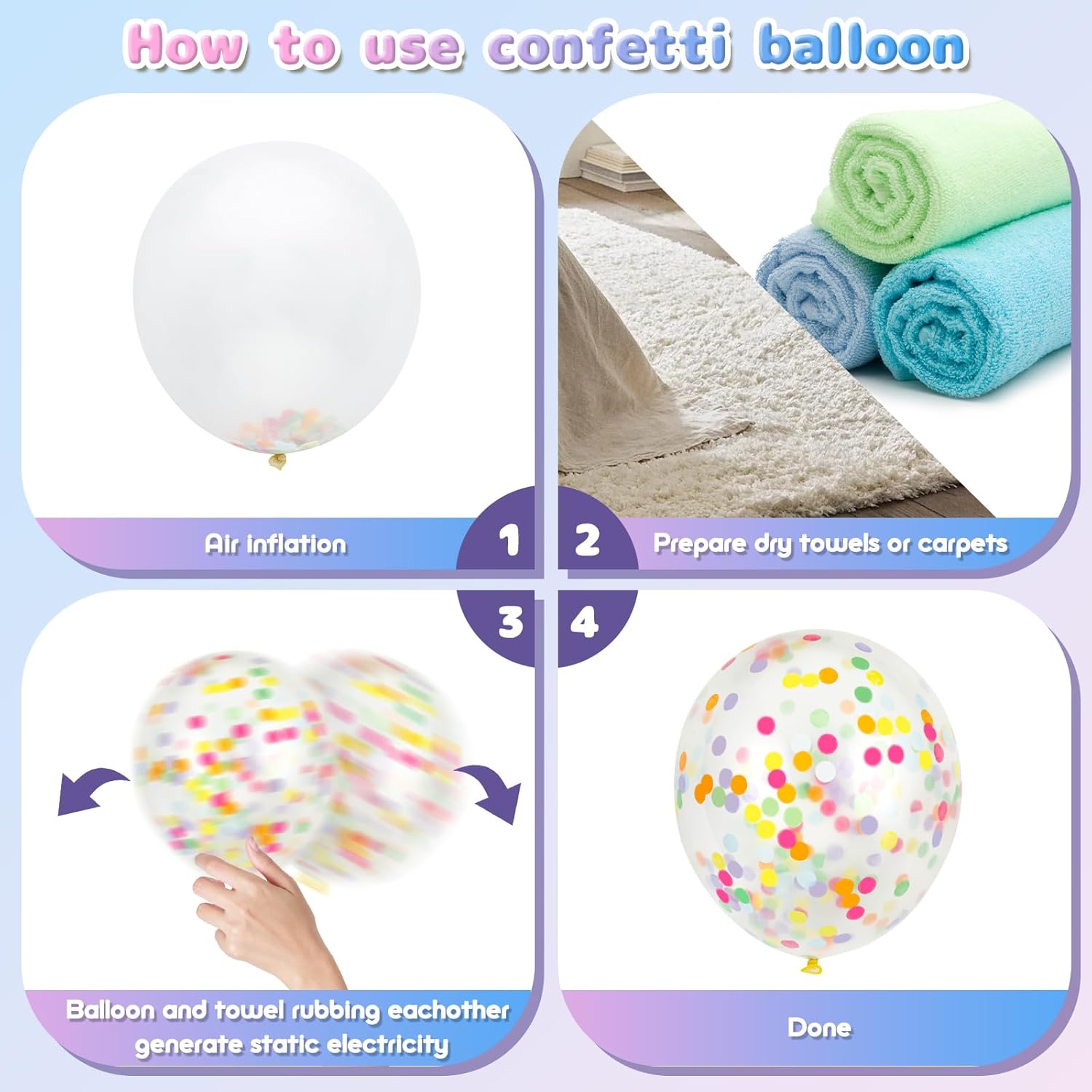 Happy Birthday Decorations Kit - 48 Pcs Balloons Pre-Strung Banners