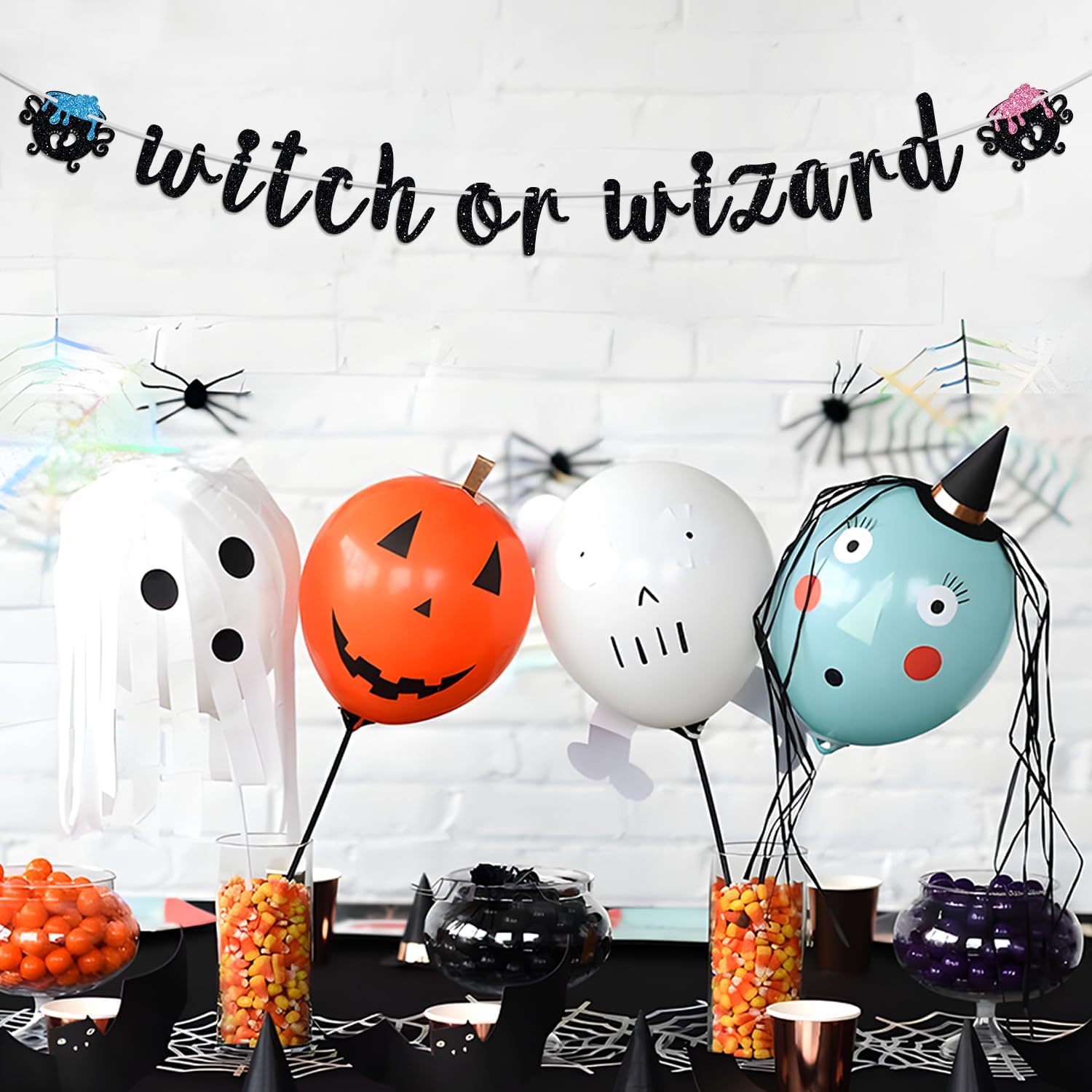 Witch or Wizard Banner Halloween Baby Shower Decor