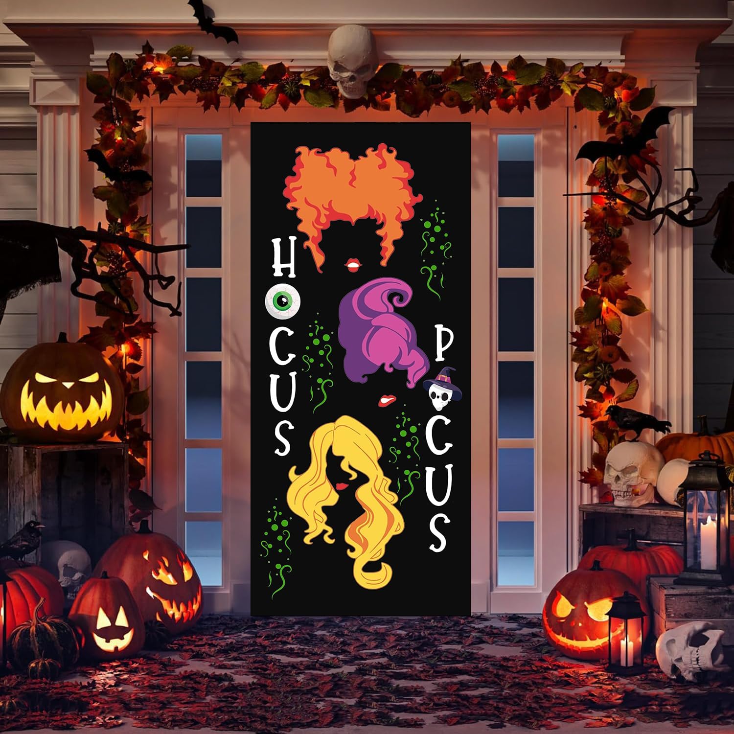 Halloween Hocus Pocus Door Cover Banner 295x71 Inches