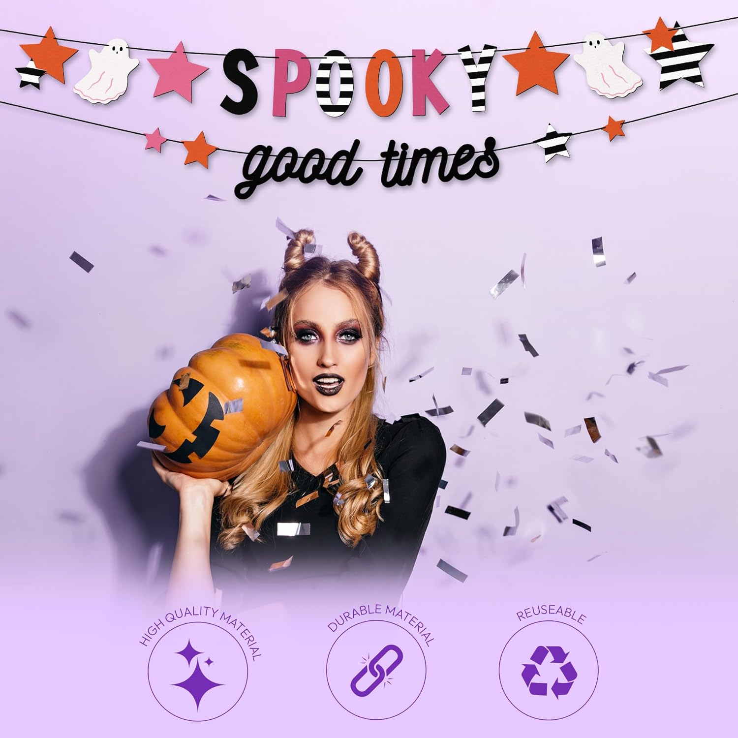 HOUSE OF PARTY Spooky Banner 41 Inches Pre Strung