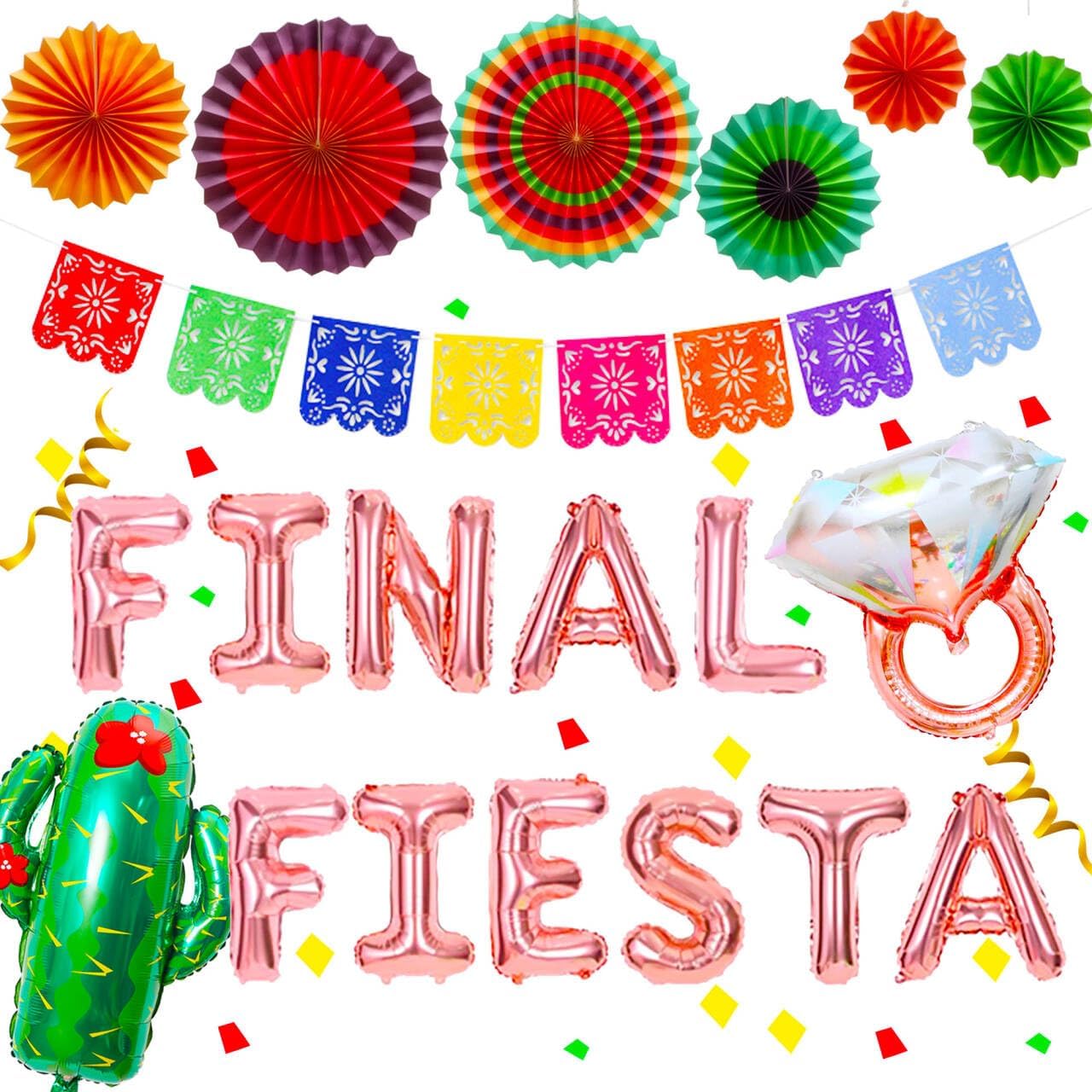 JeVenis Final Fiesta Bachelorette Party Balloon Backdrop Decoration