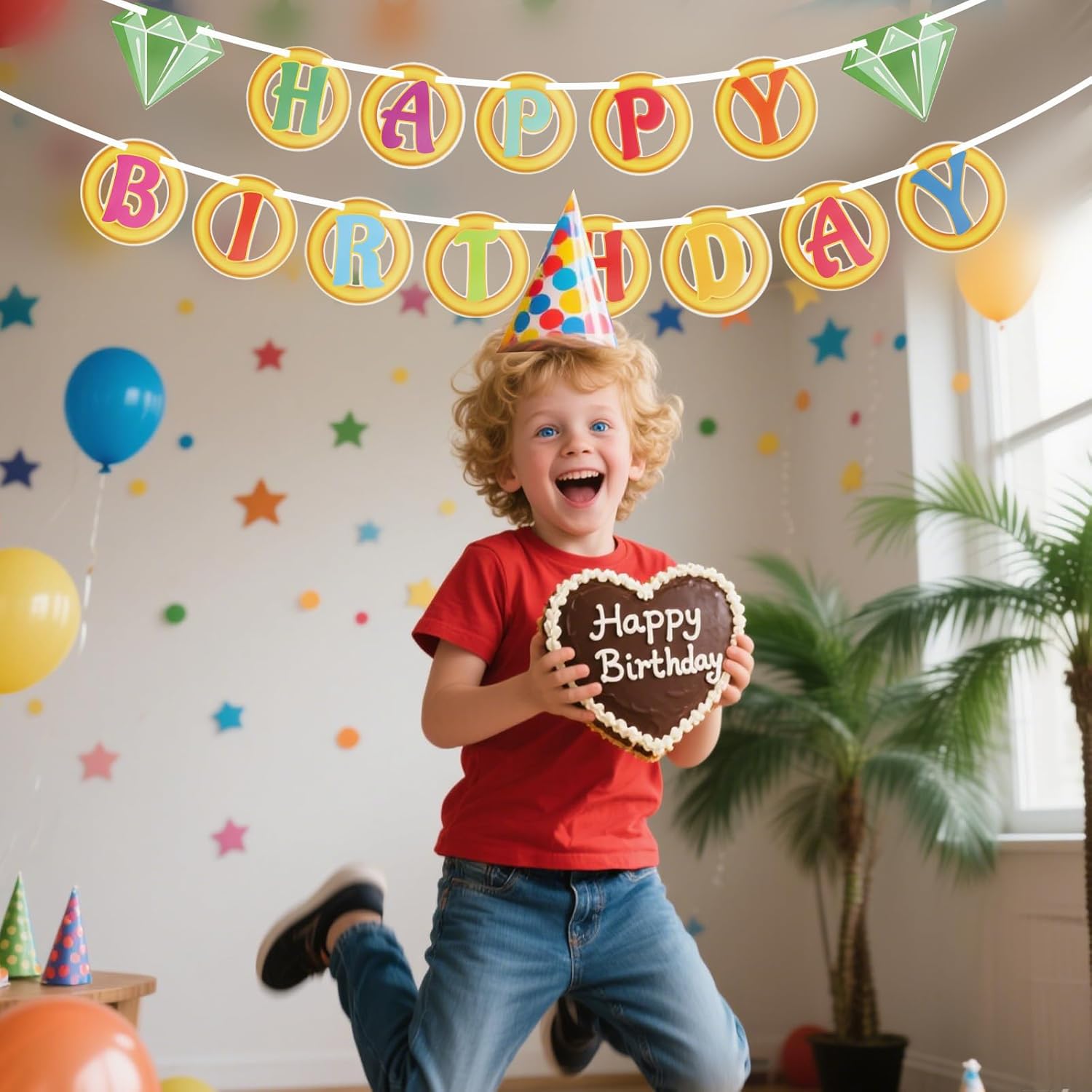 Hedgehog Birthday Banner Set Prestrung Decor for Boys Party