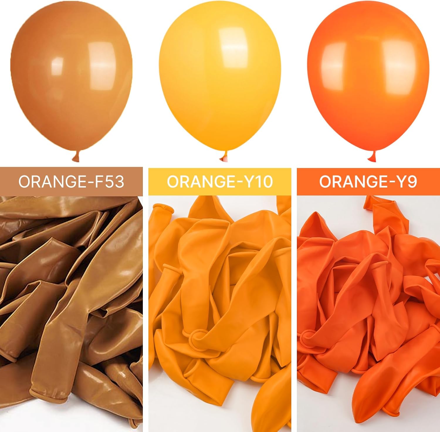 PartyWoo Burnt Orange Balloons 152 Pcs Arch Garland Kit