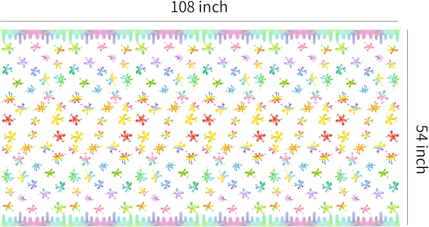 Xigejob Slime Party Tablecloth 3 Pack 54x108