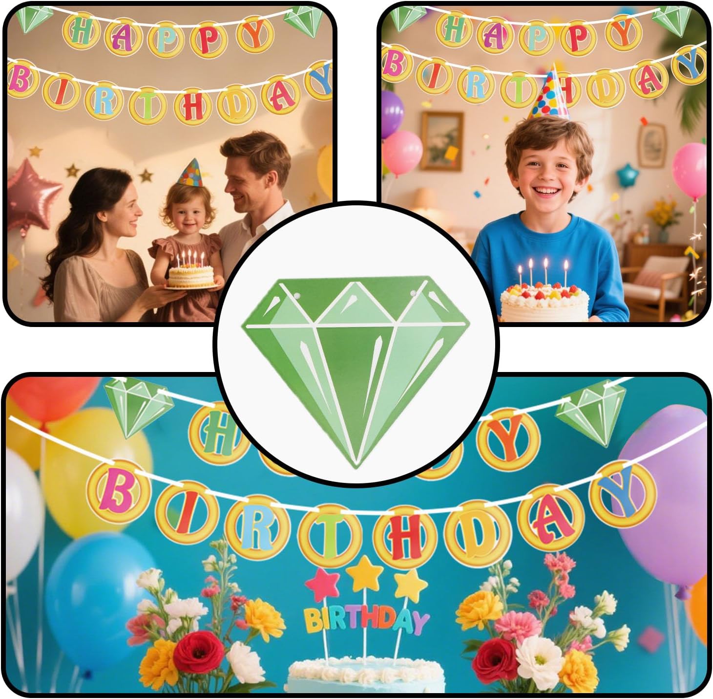 Hedgehog Birthday Banner Set Prestrung Decor for Boys Party