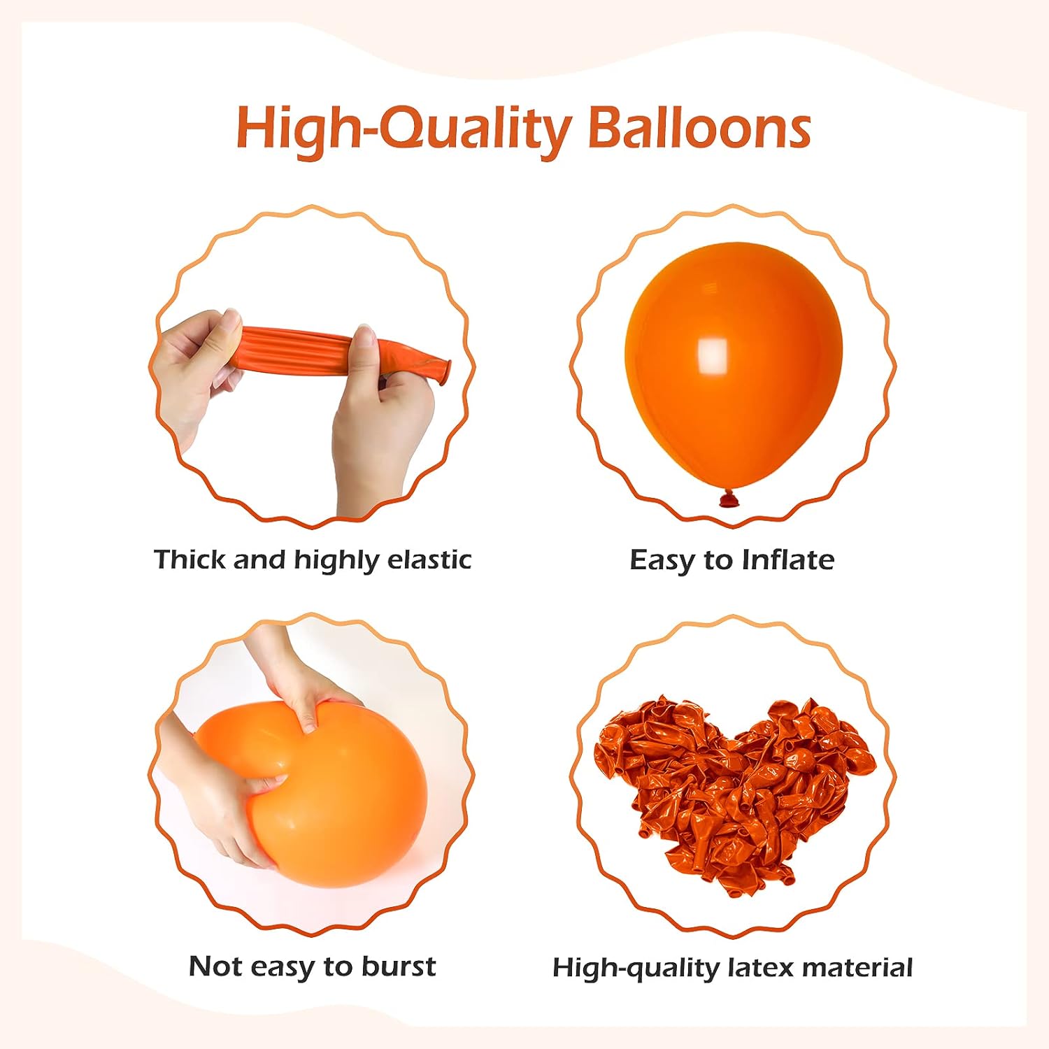 FOTIOMRG 110pcs Orange Balloon Garland Kit