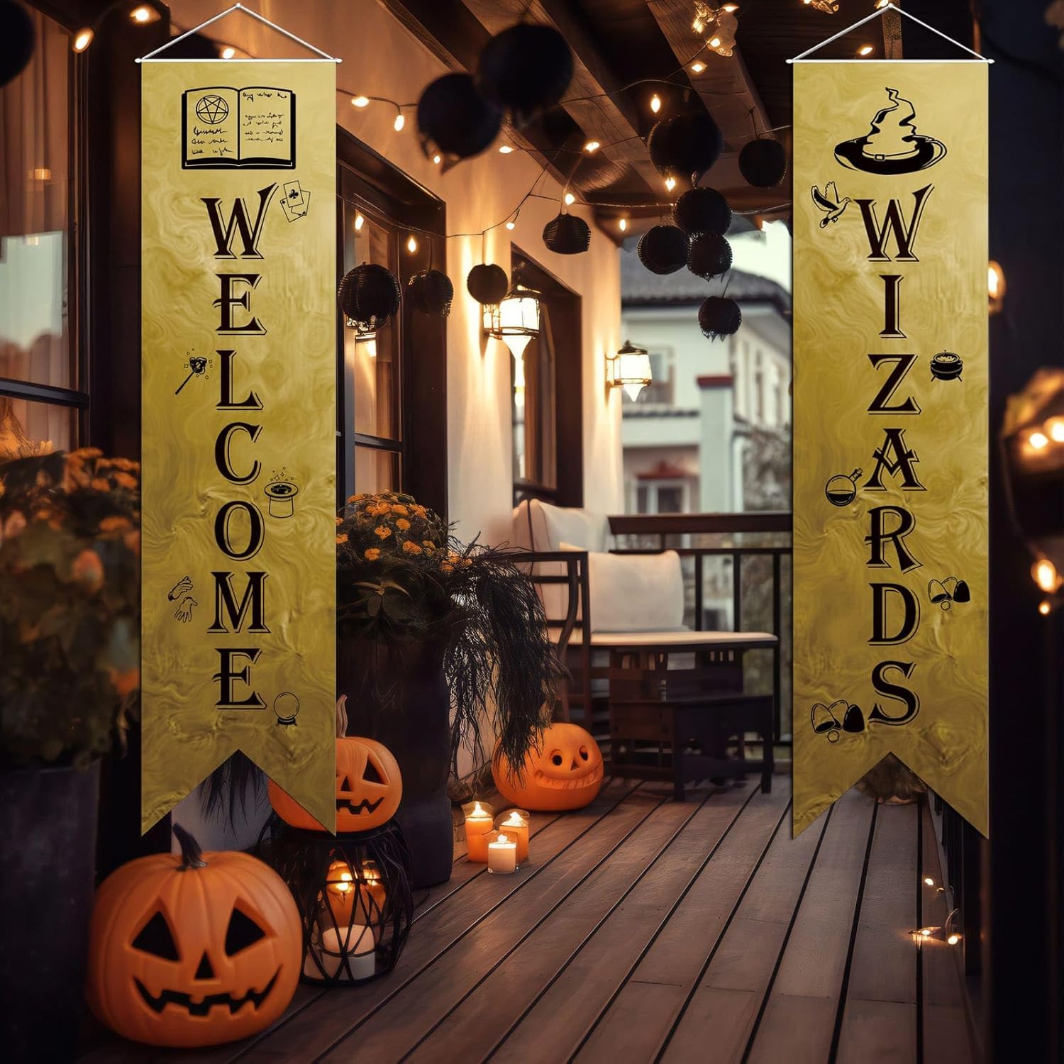 Wizard Door Signs Set of 2 Halloween Banners