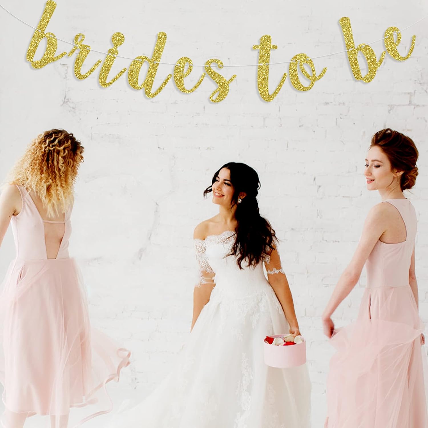 Brides To Be Banner with Gold Glitter