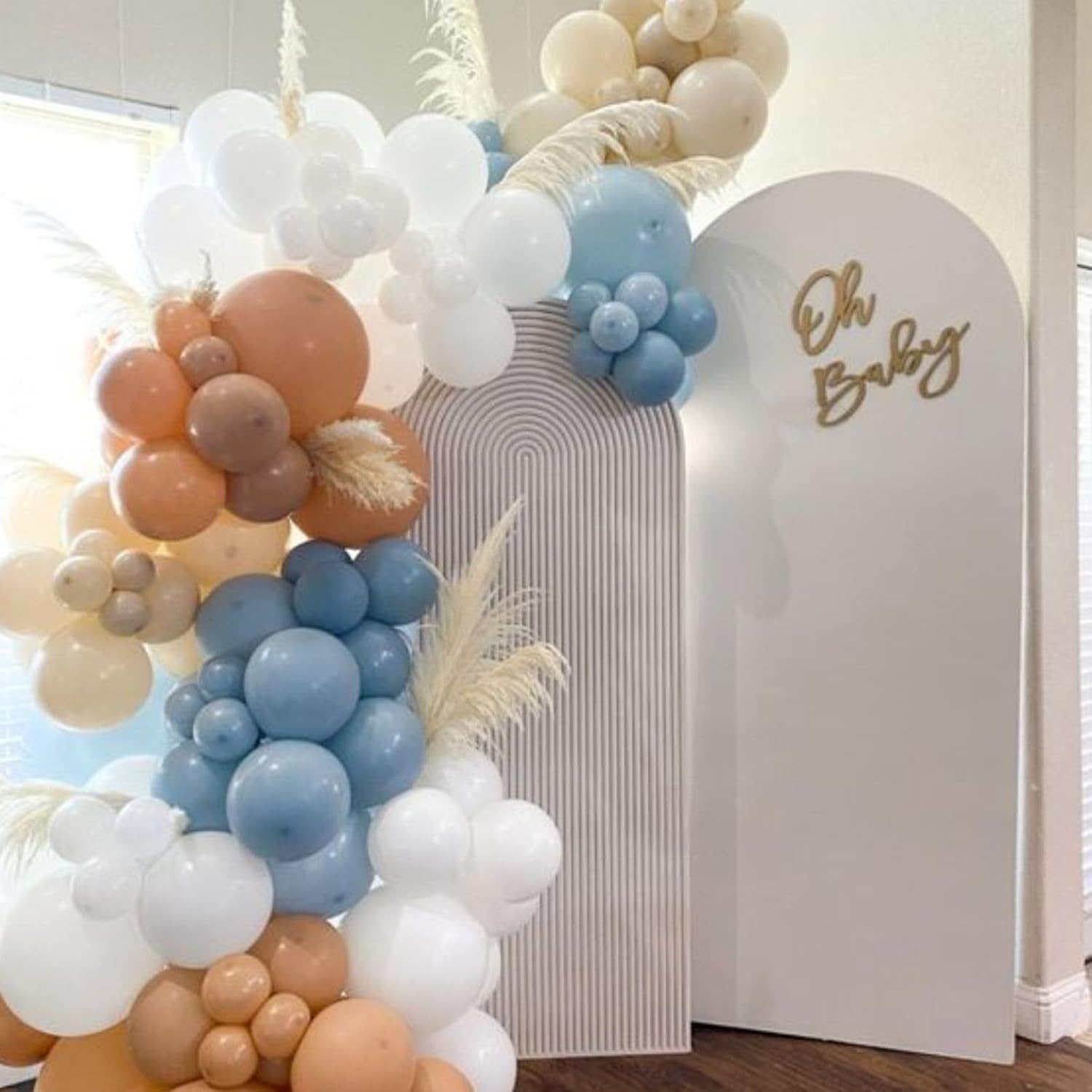Orange And Blue Balloons Kit 60pcs 12 Inches