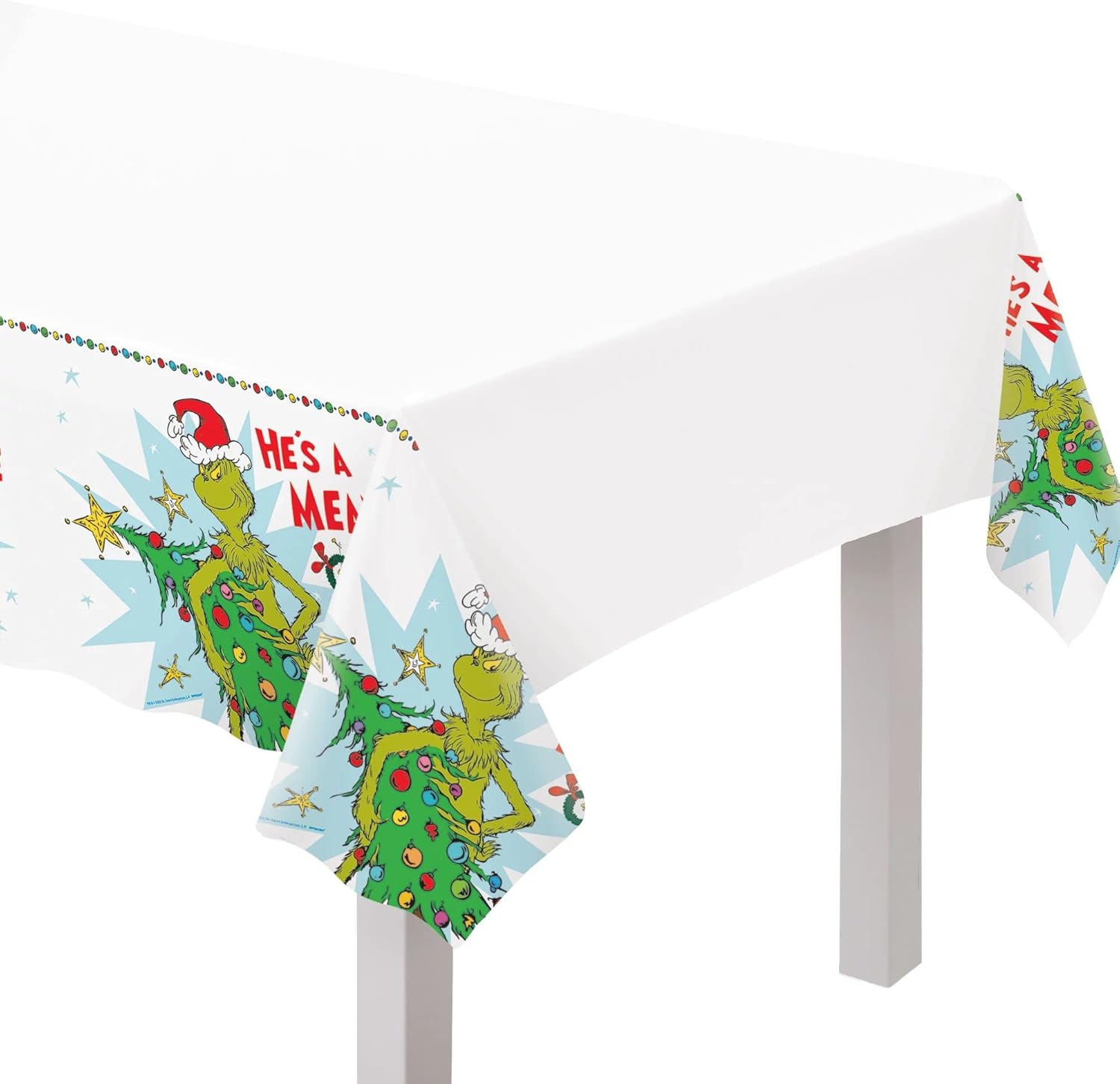 The Grinch Plastic Table Cover 54x102 1 Pc