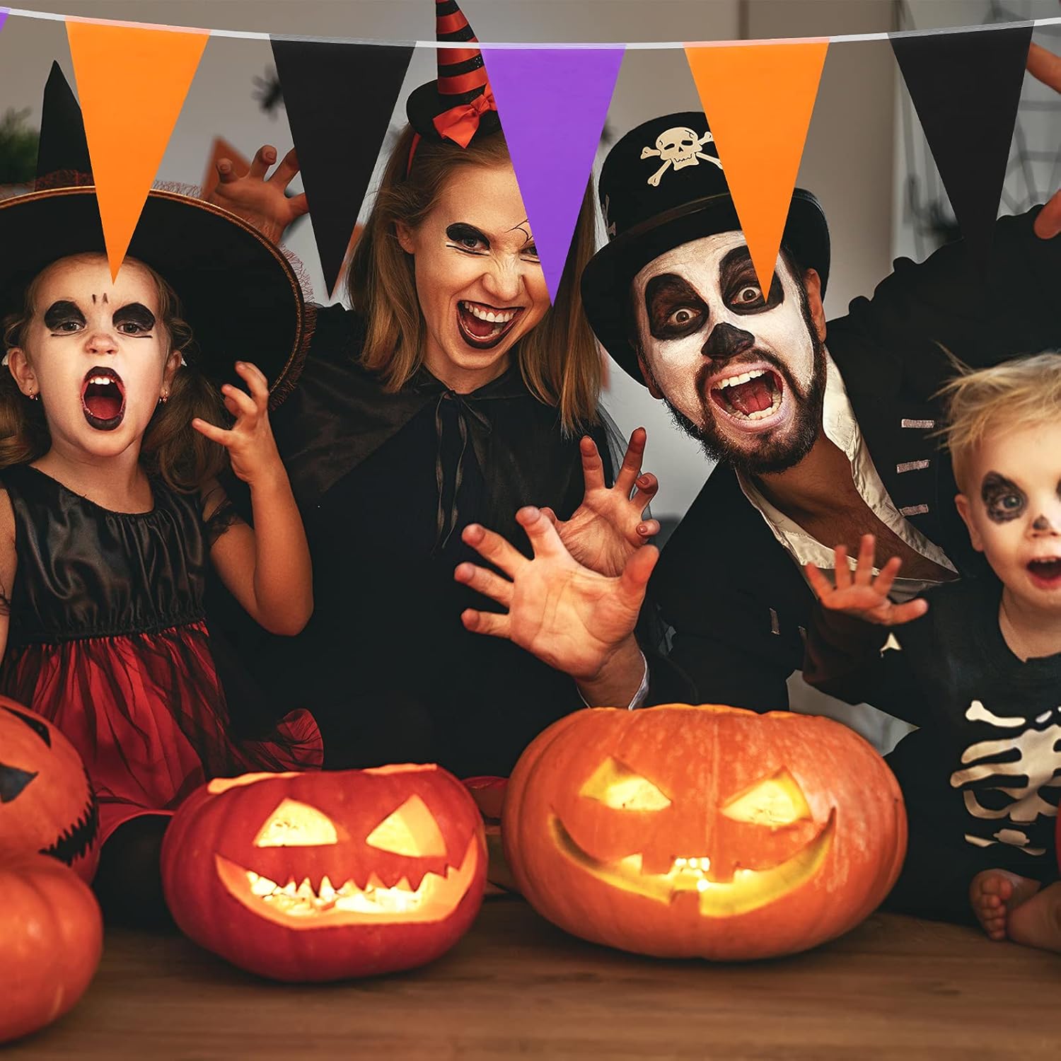 Tatuo 165 ft Halloween Pennant Banner for Party Decor