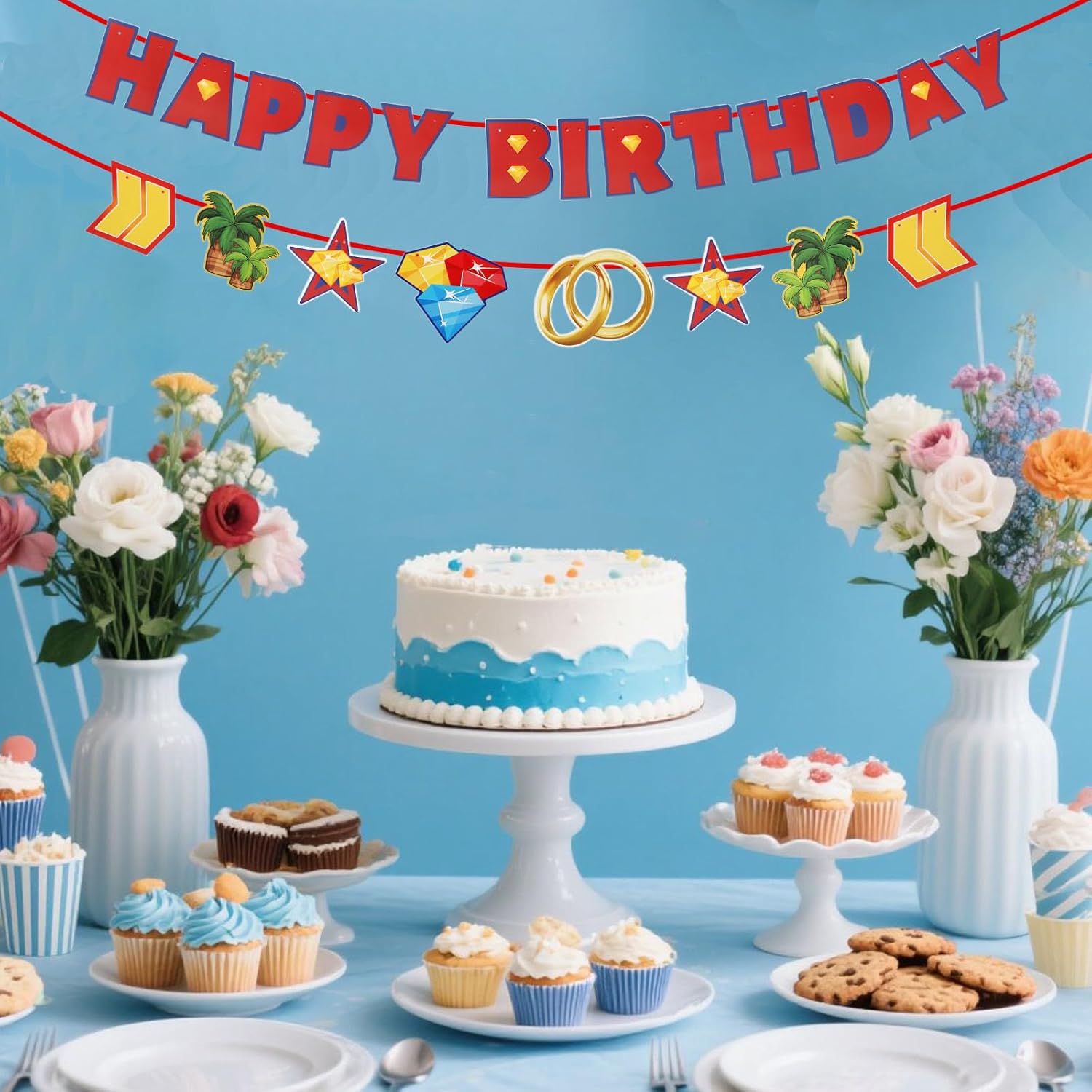 Happy Birthday Banner for Kids Party Decorations