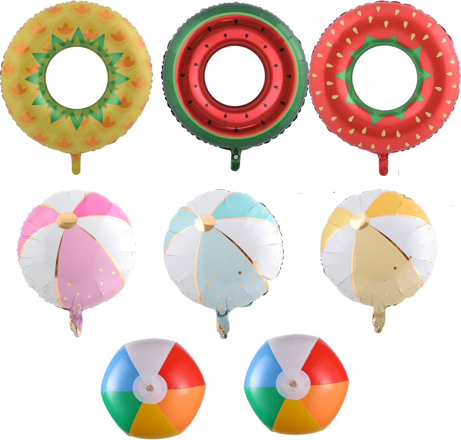 8Pcs Fruit Themed Balloons Pool Party Decorations