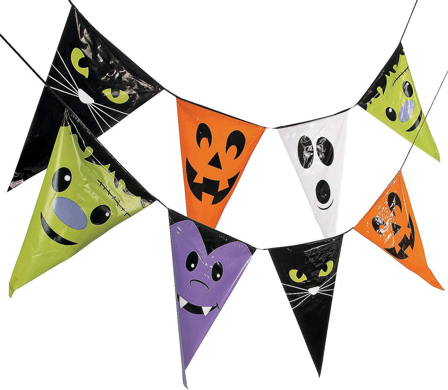 Halloween Character Pennant Banner 24 Feet Long