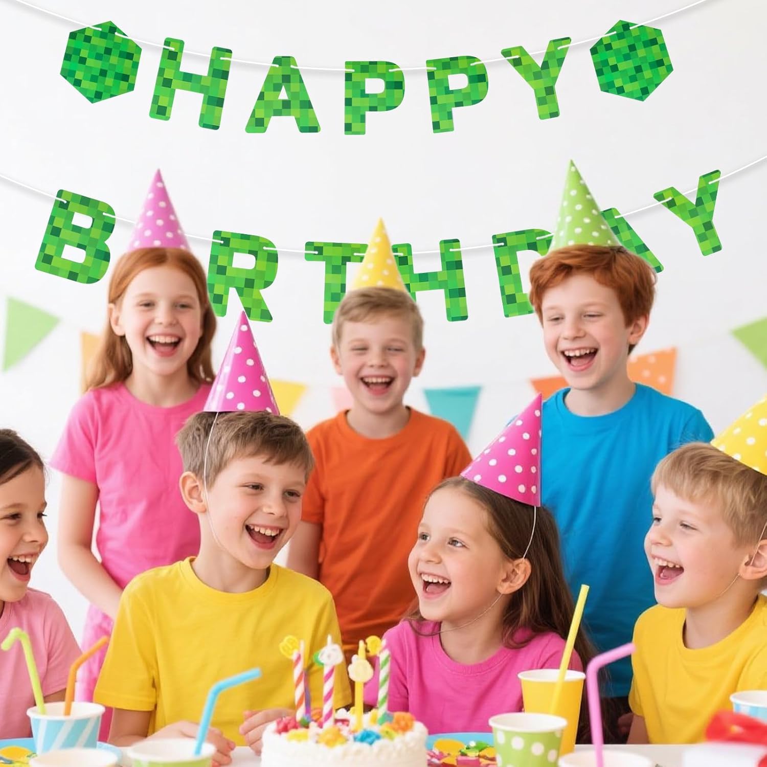 Miner Theme Birthday Banner Decorations Set