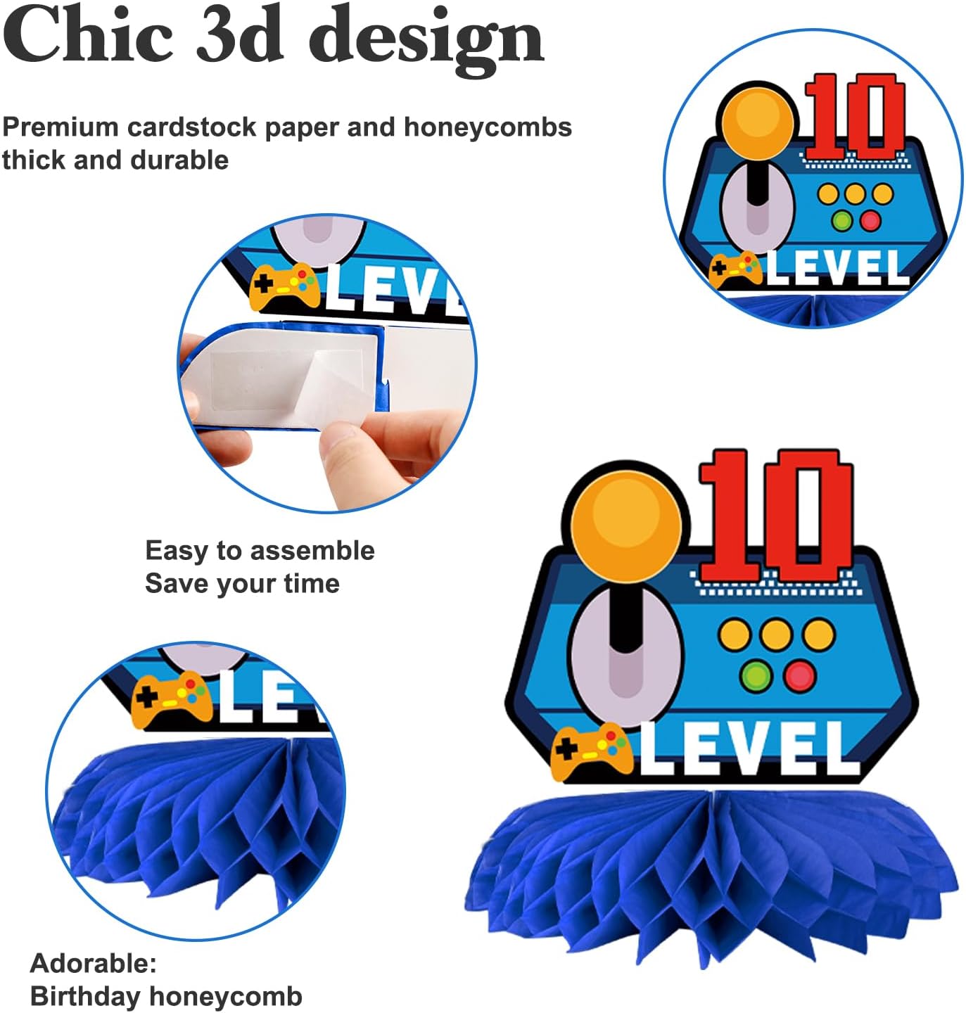 10th Birthday Gaming Decor Kit for Boys