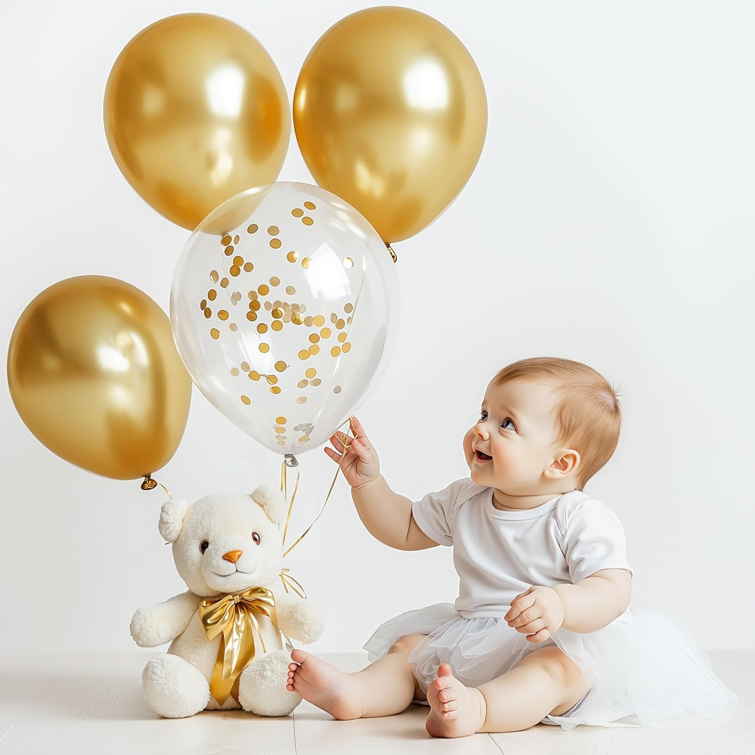 JOYIN 150 Pcs Metallic Gold Balloons Arch Kit
