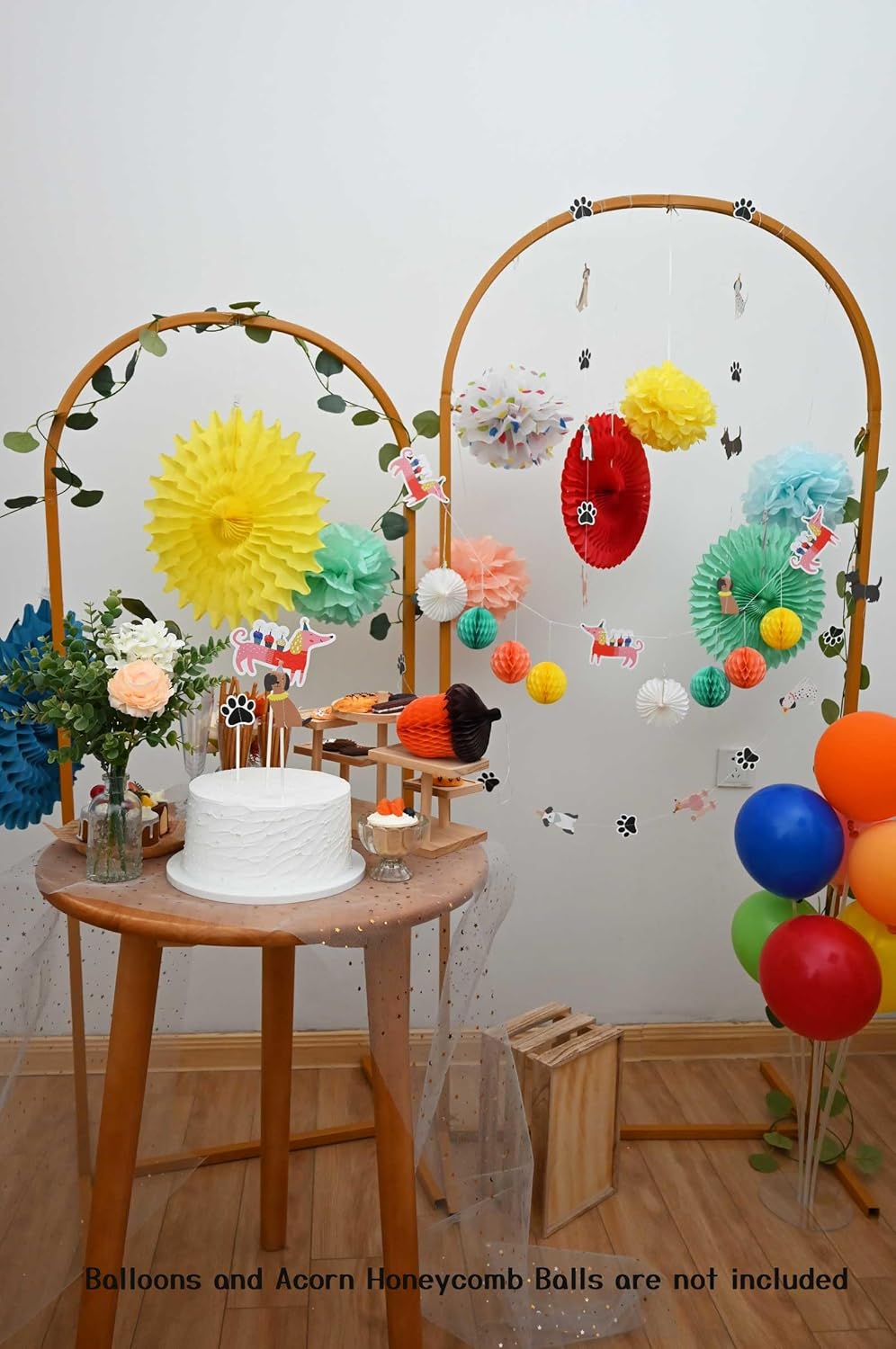 Dog Party Decorations with Pom Poms Fans and Garland
