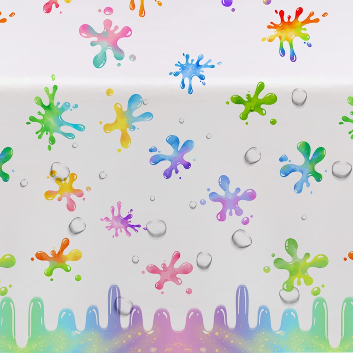 Xigejob Slime Party Tablecloth 3 Pack 54x108