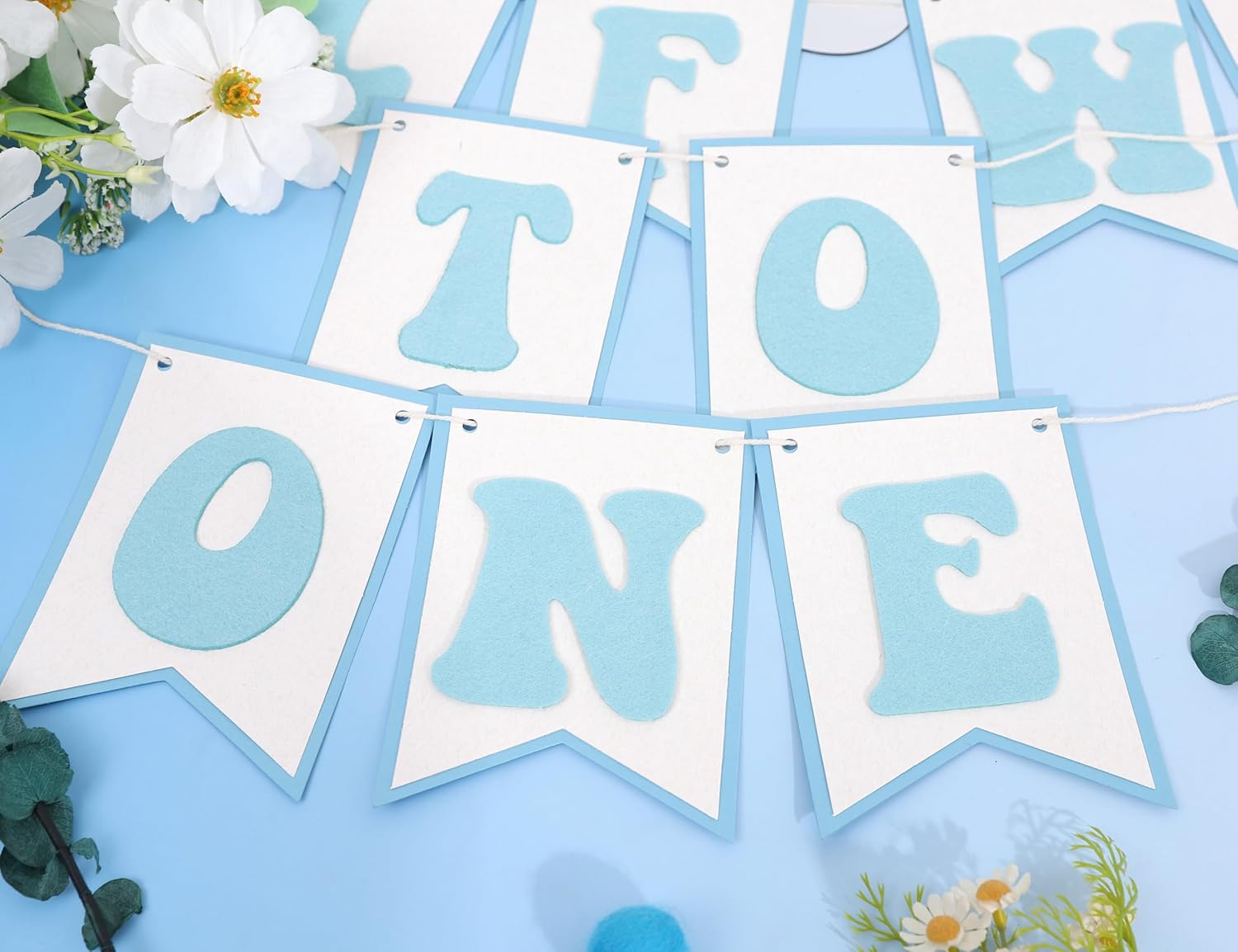 Blue Half Way To One Birthday Banner Decor