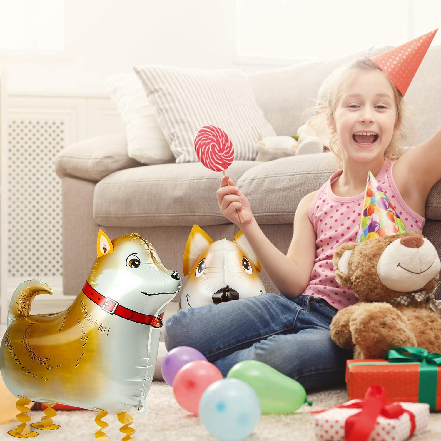 Puppy Dog Birthday Decor Balloons - 6pcs Set