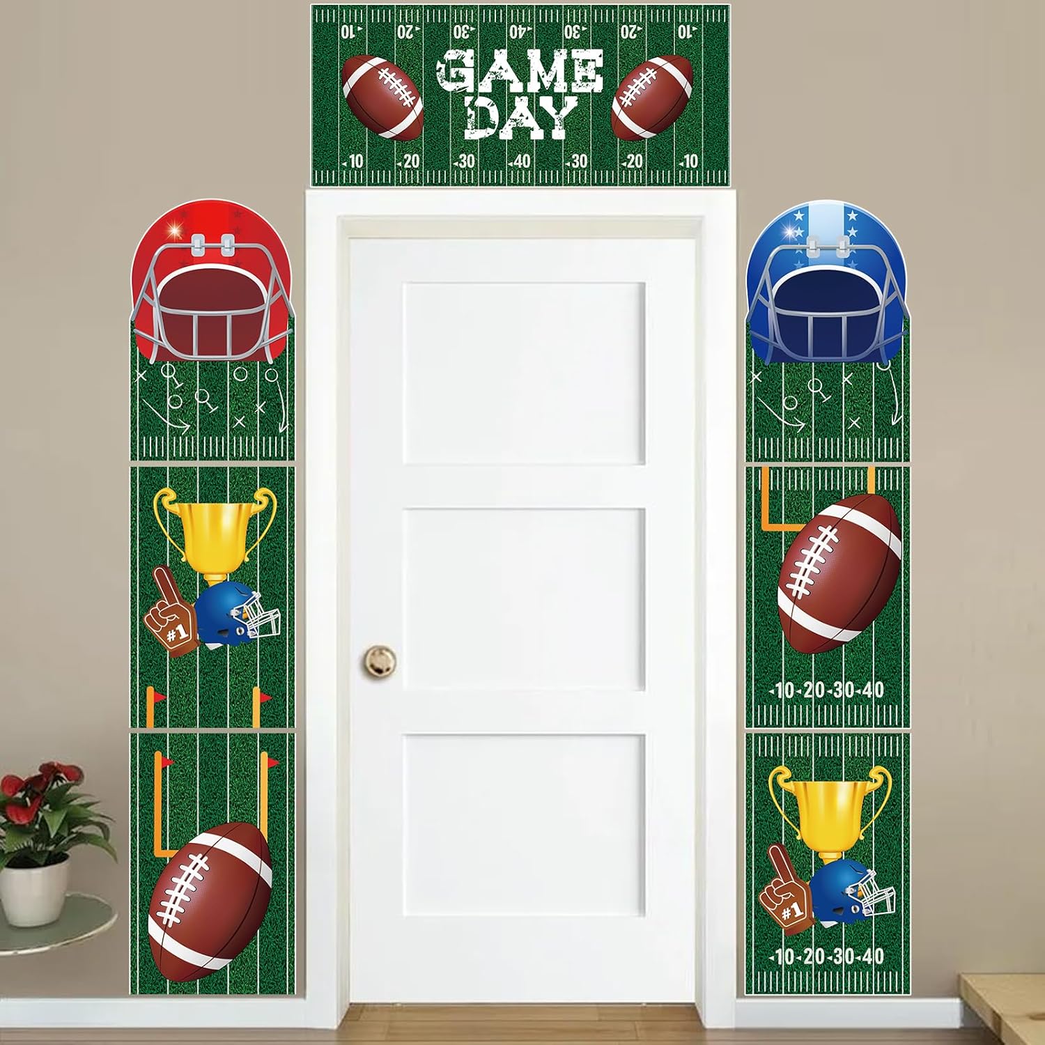 Football Party Banners - Game Day Door Decoration Set
