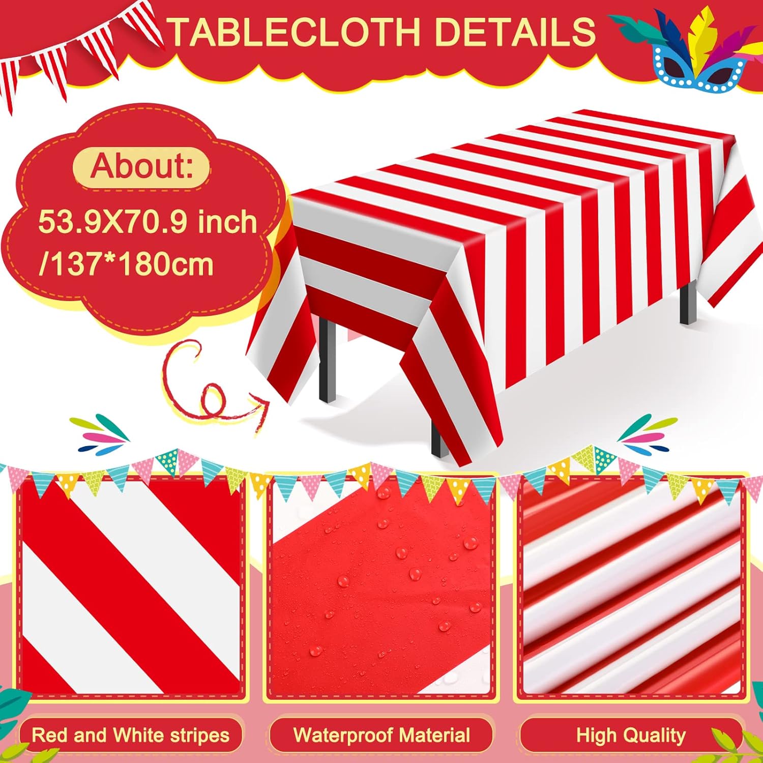 Carnival Party Decoration Set with Elephant and Lion Banners