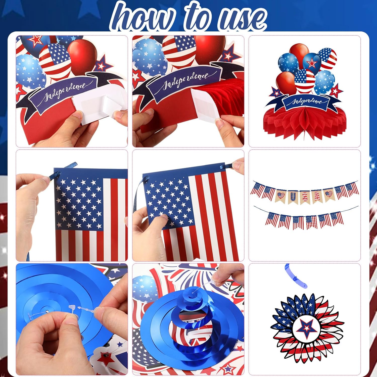 Blosssound 4th of July Decorations Set 27 Pcs