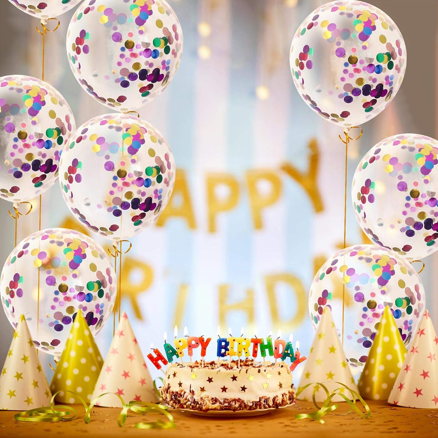 40pcs 12 Inch Transparent Confetti Balloons for Parties
