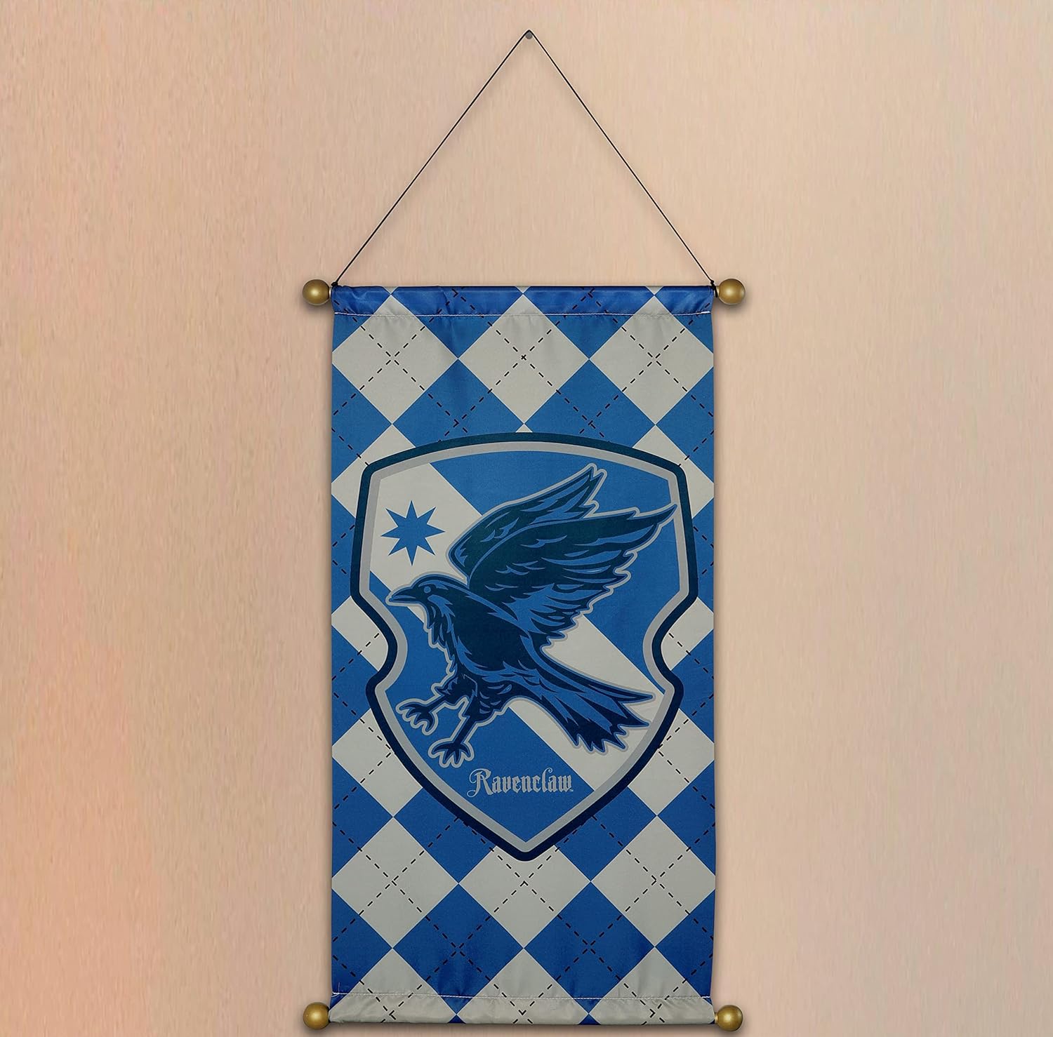 Rubies Harry Potter Hogwarts Fabric Banner with Dowel Ravenclaw 30x16
